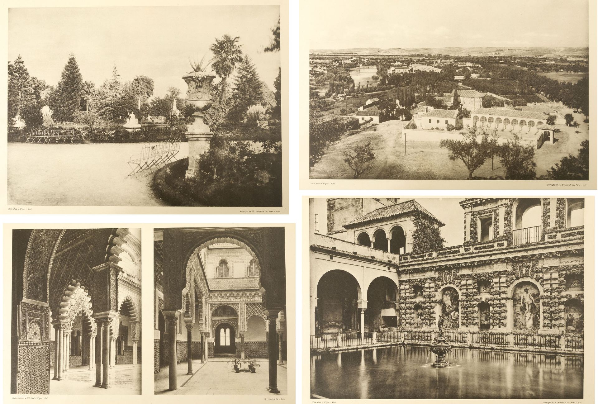 GEORGES GROMORT (1879 / 1961) "Jardins d'Espagne" 由两个文件夹组成。作品以安德森的照片为基础，代表了安达卢西亚&hellip;