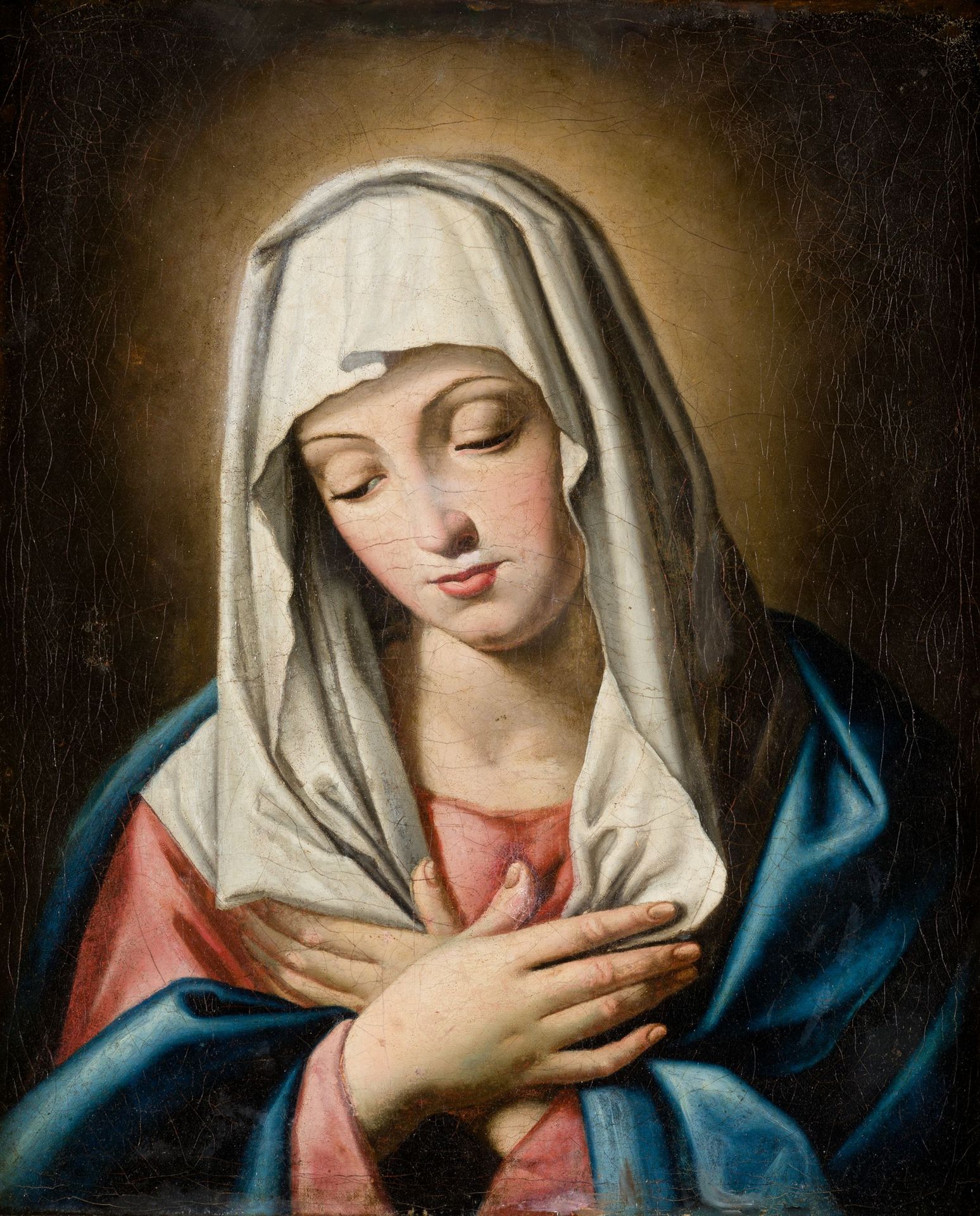 FOLLOWER OF G.B.SALVI IL SASSOFERRATO (C.17th-18th / .) "Our Lady of Prayer" On &hellip;