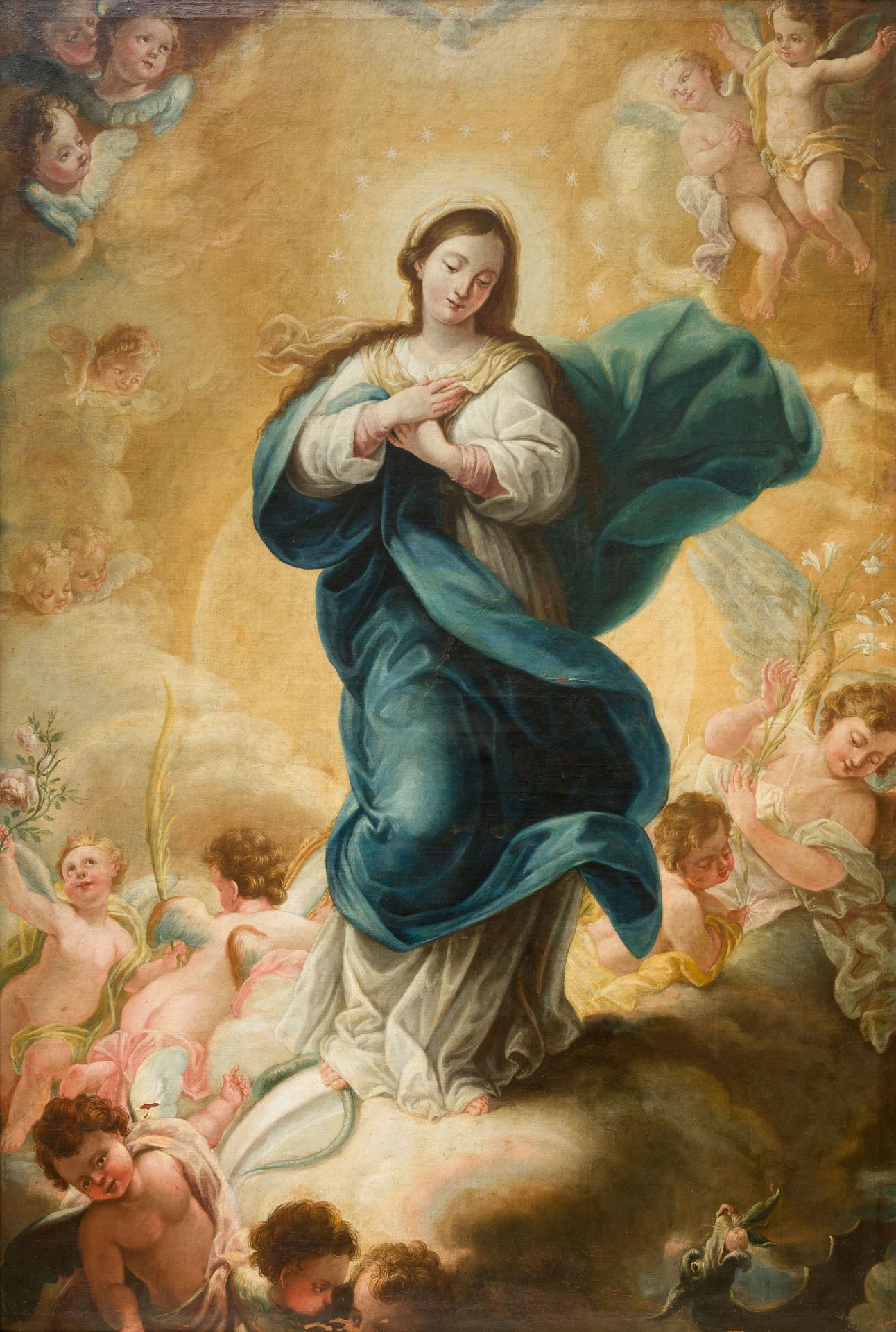 SPANISH SCHOOL (C. 18th / .) "Immaculate Conception" Von den Modellen von Marian&hellip;