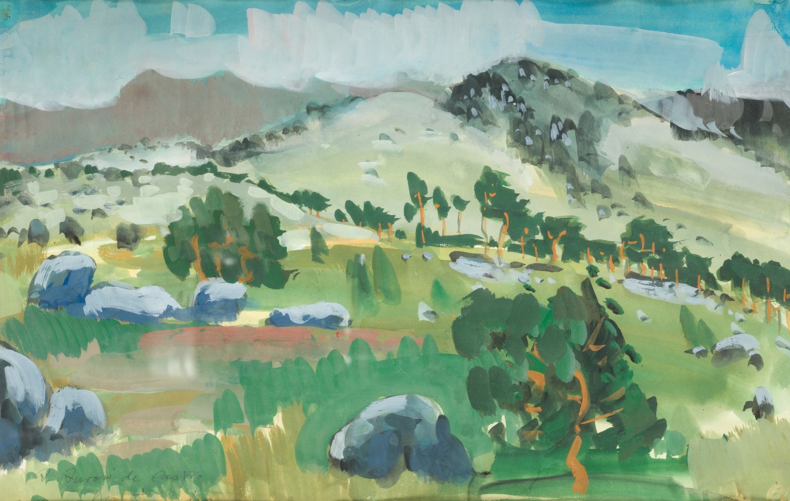 MARTIN SAENZ GONZÁLEZ (1923 / 1989) "Cantabrian landscape " Localisé illisible e&hellip;