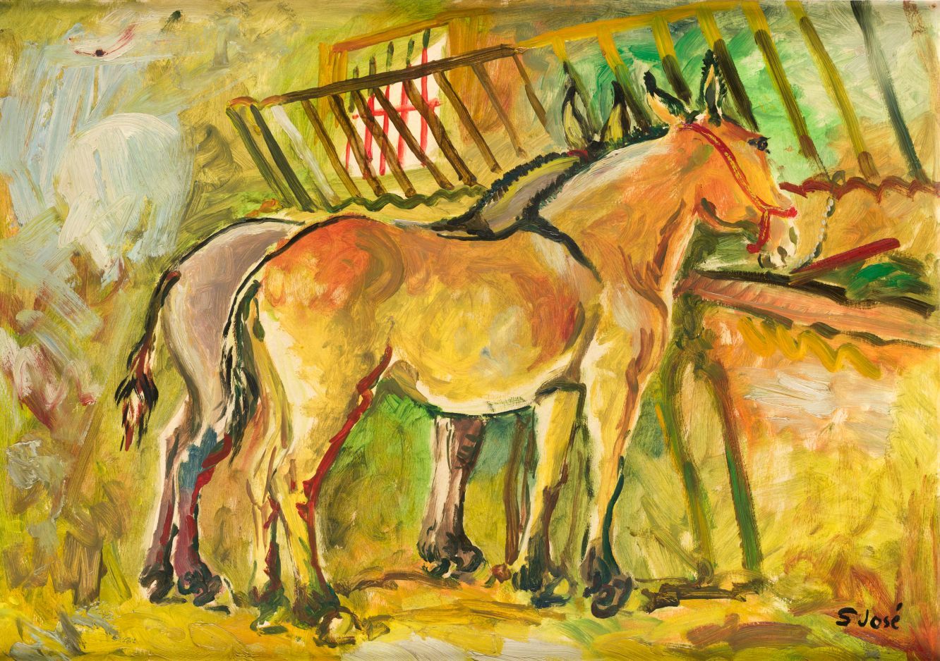 FRANCISCO SAN JOSE GONZÁLEZ (1919 / 1981) "Stable" Signed in the lower right-han&hellip;