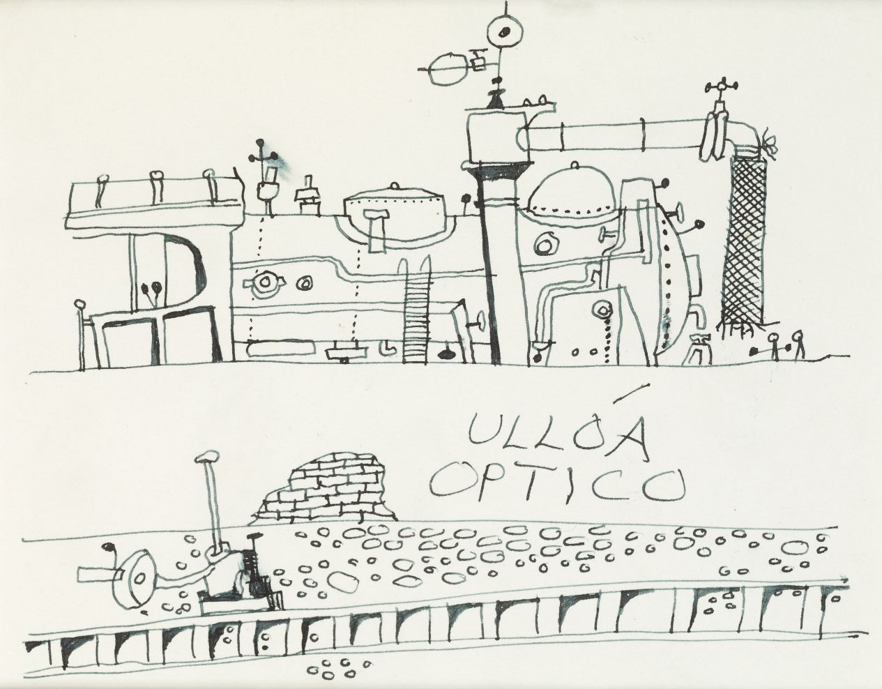 FERNANDO ZÓBEL DE AYALA (1924 / 1984) "Ullóa Optical" 艺术家赠与现主人家庭的礼物 中国水墨纸本 12,5 &hellip;