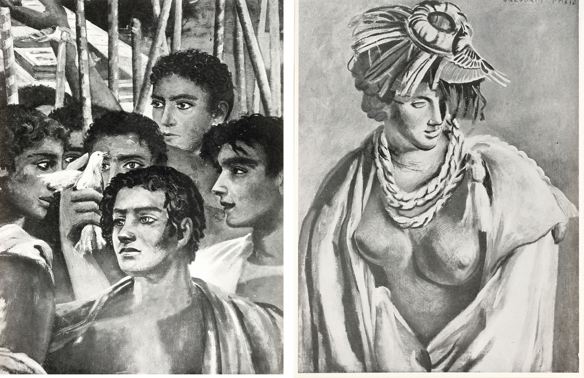 GREGORIO PRIETO (1897 / 1992) "Greece" 夹子里有六张在版上签名的原画石版画和六张绘画的复制品。装在一个文件夹里，里面有艺术&hellip;