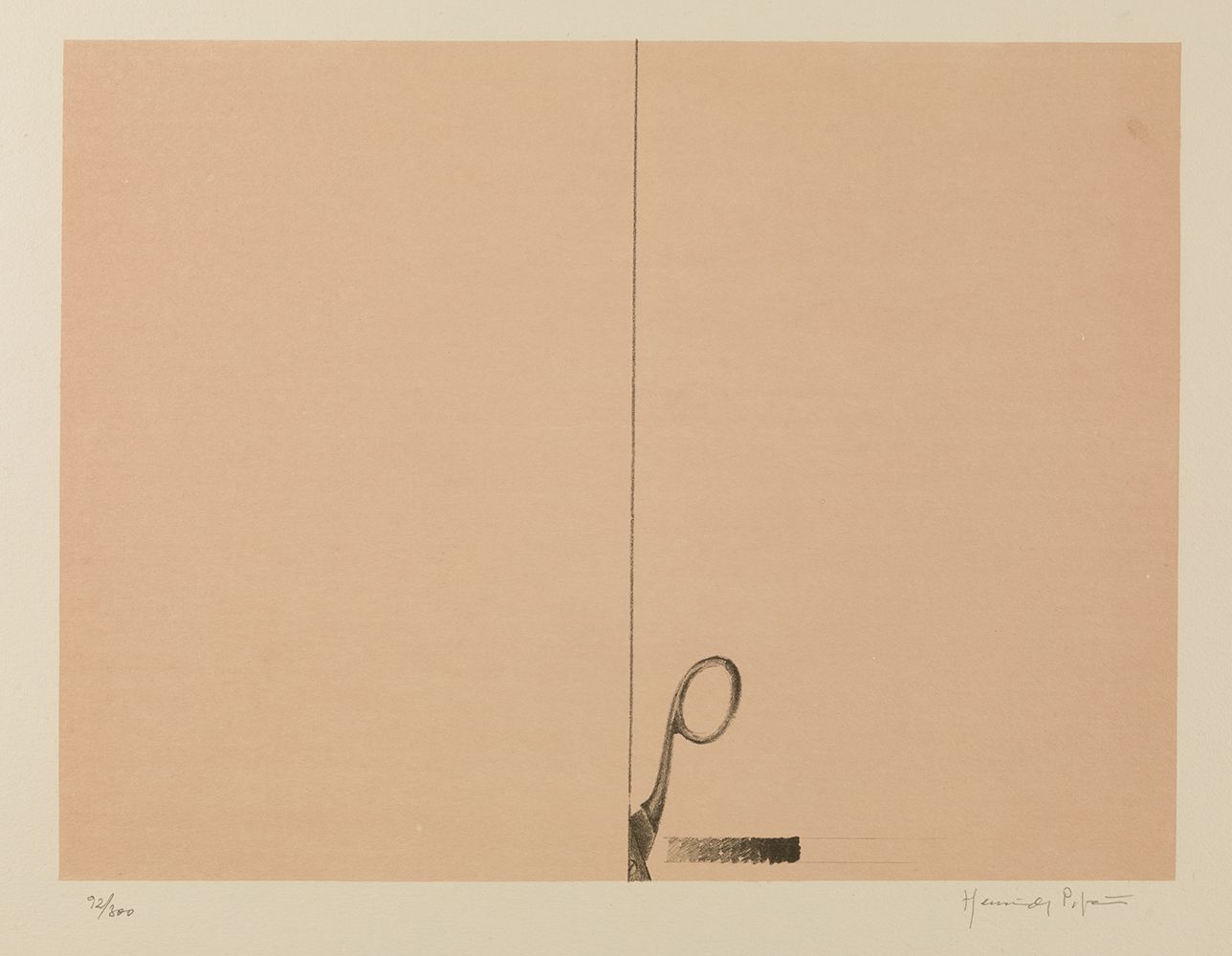 JOAN HERNÁNDEZ PIJUÁN (1931 / 2006) “Mediatijera” 下方有铅笔签名并注明92/300。纸张：51 x 685厘米&hellip;
