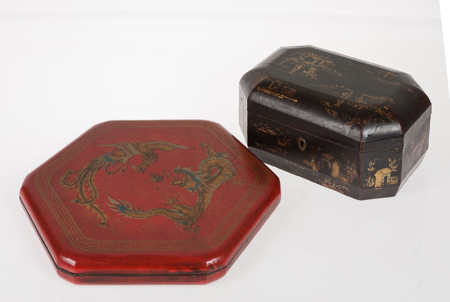 Chinese draughts game Jeu de dames chinoises avec boîte en carton et décor orien&hellip;