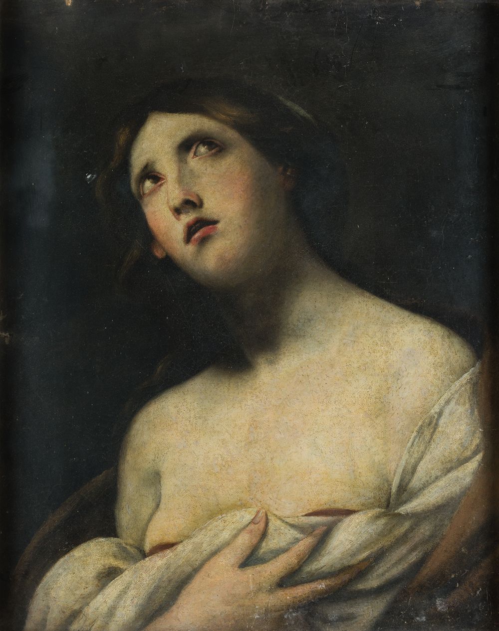 ITALIAN SCHOOL (17th century) "Saint Agatha". 画家安德里亚-瓦卡洛（1604年-1670年，那不勒斯）的这幅《圣阿&hellip;
