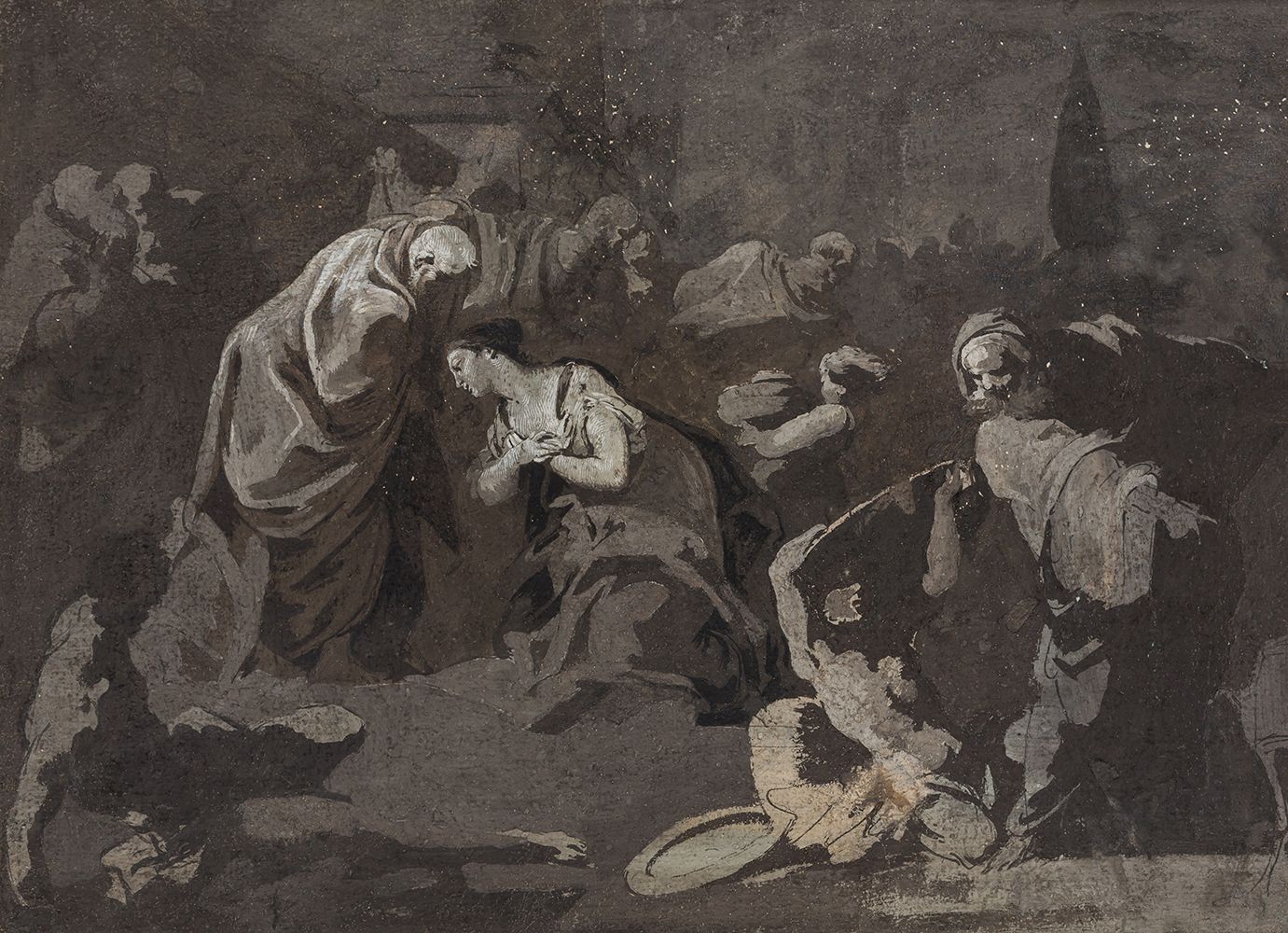 GIOVANNI DOMENICO TIEPOLO (1727 / 1804) "Biblical Scene" 参考书目: Abgebildet in: P.&hellip;