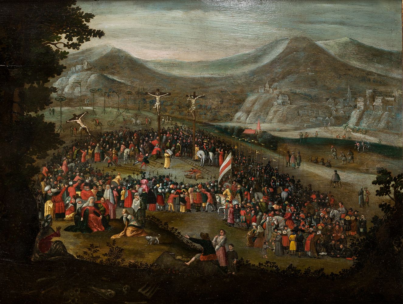 JAN PIETER BRUEGHEL (1628 / 1664) "Crucifixion" The work is based on a compositi&hellip;