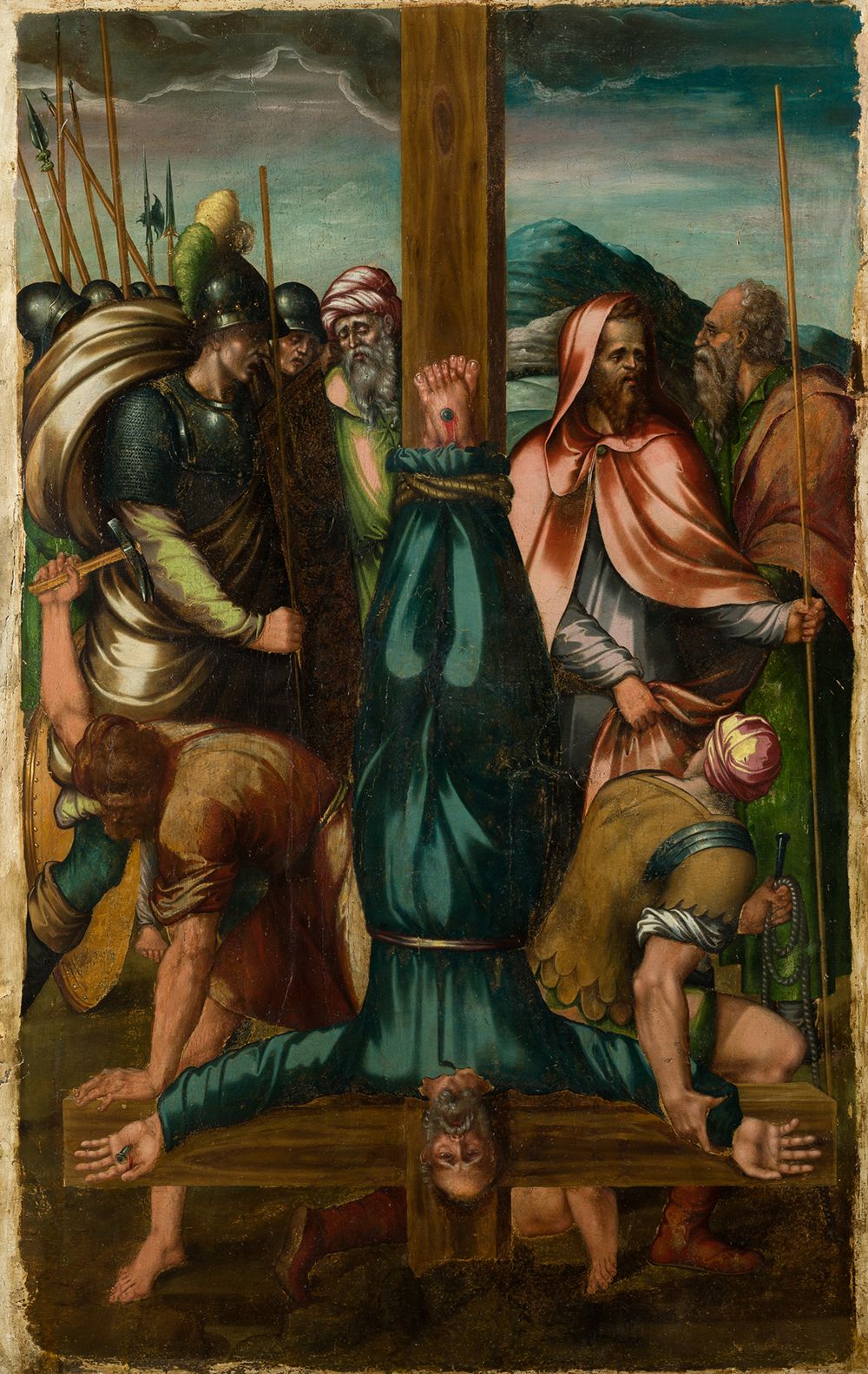 TOLEDO SCHOOL (16th century) Crucifixion of St. Peter Near Soreda and influenced&hellip;