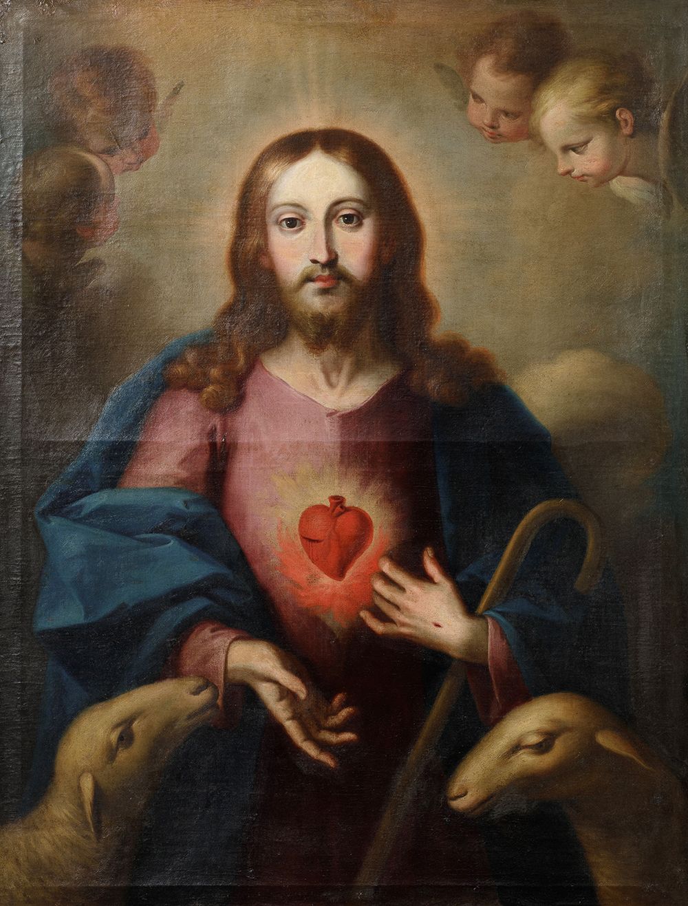 JOSE VERGARA (1726 / 1799) "The Sacred Heart of Jesus as Good Shepherd" Zusammen&hellip;