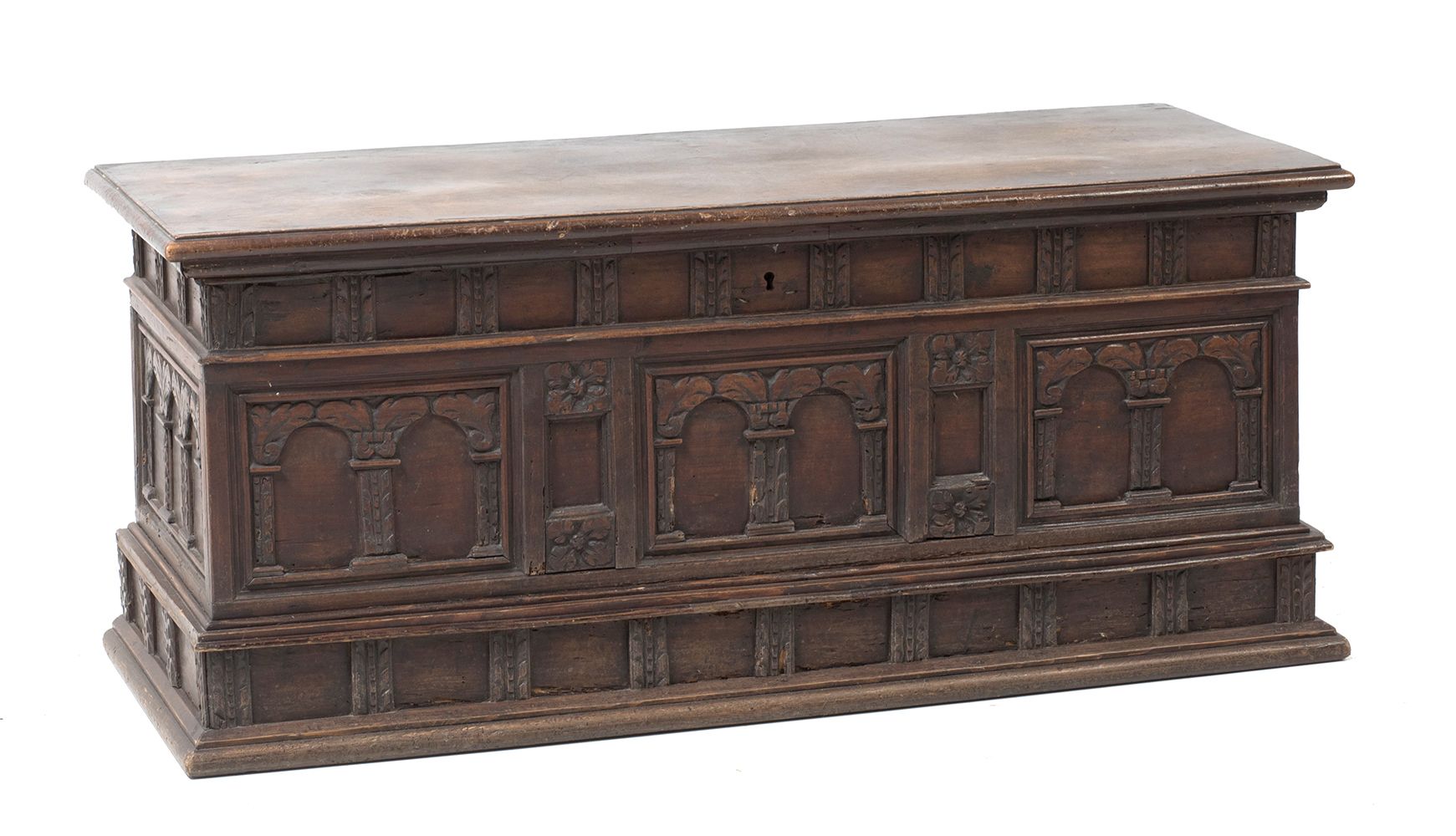 18th century chest Cassapanca settecentesca in legno di noce. Fronte e lati comp&hellip;