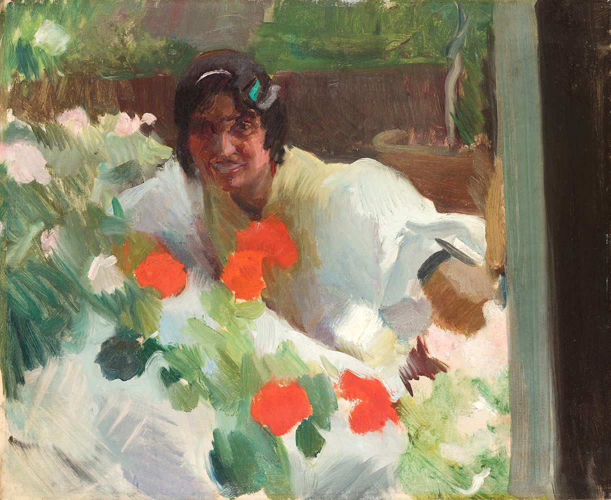 JOAQUÍN SOROLLA Y BASTIDA (1863 / 1923) "Gypsy Woman in a Garden", c.1908-10 Wit&hellip;