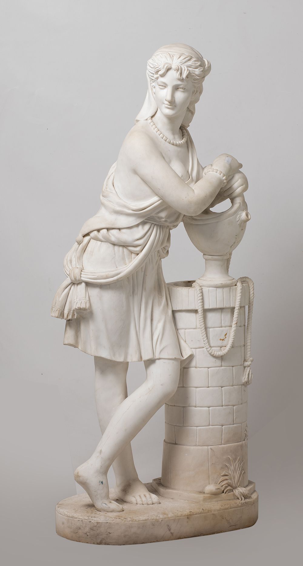 ANONYMOUS "Rebecca in the well" Vicino alla produzione di Edmonia Lewis (USA 184&hellip;