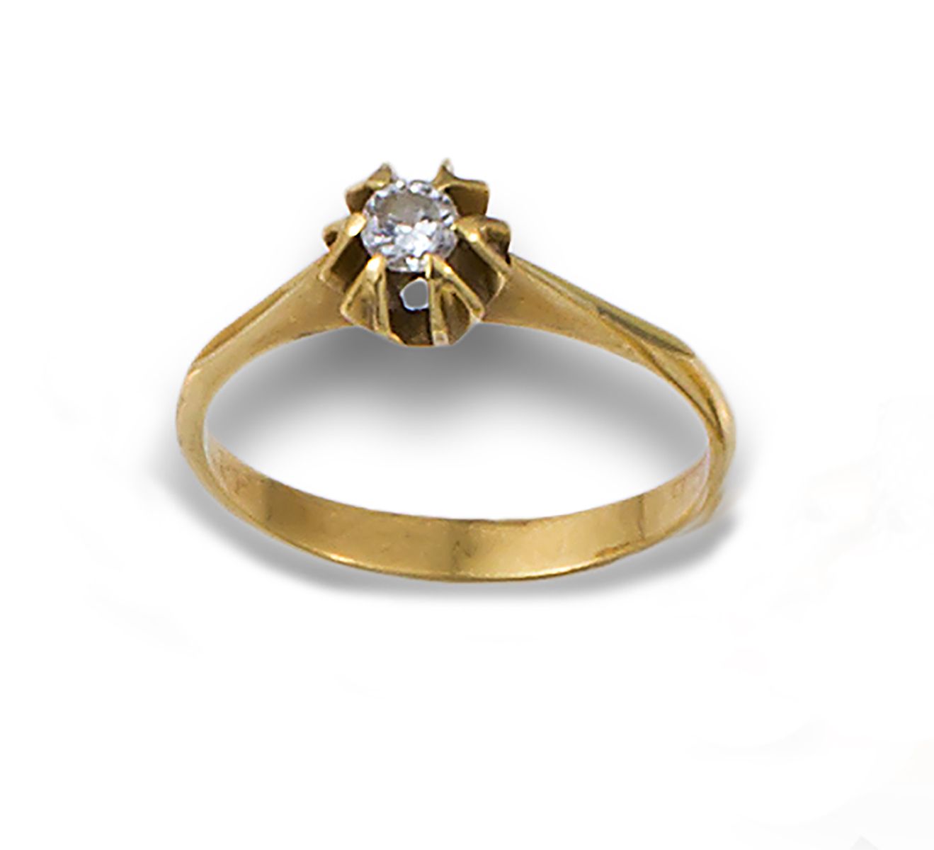 BRILLIANT SOLITAIRE OF 0.10 CT. APPROX. 18kt yellow gold solitaire with a brilli&hellip;