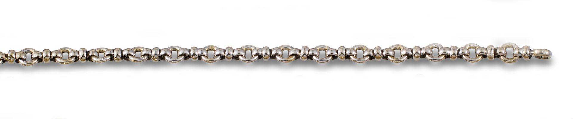 Bracelet signed SUAREZ, made of 18 kt white gold interlaced links. Sailor's loop&hellip;