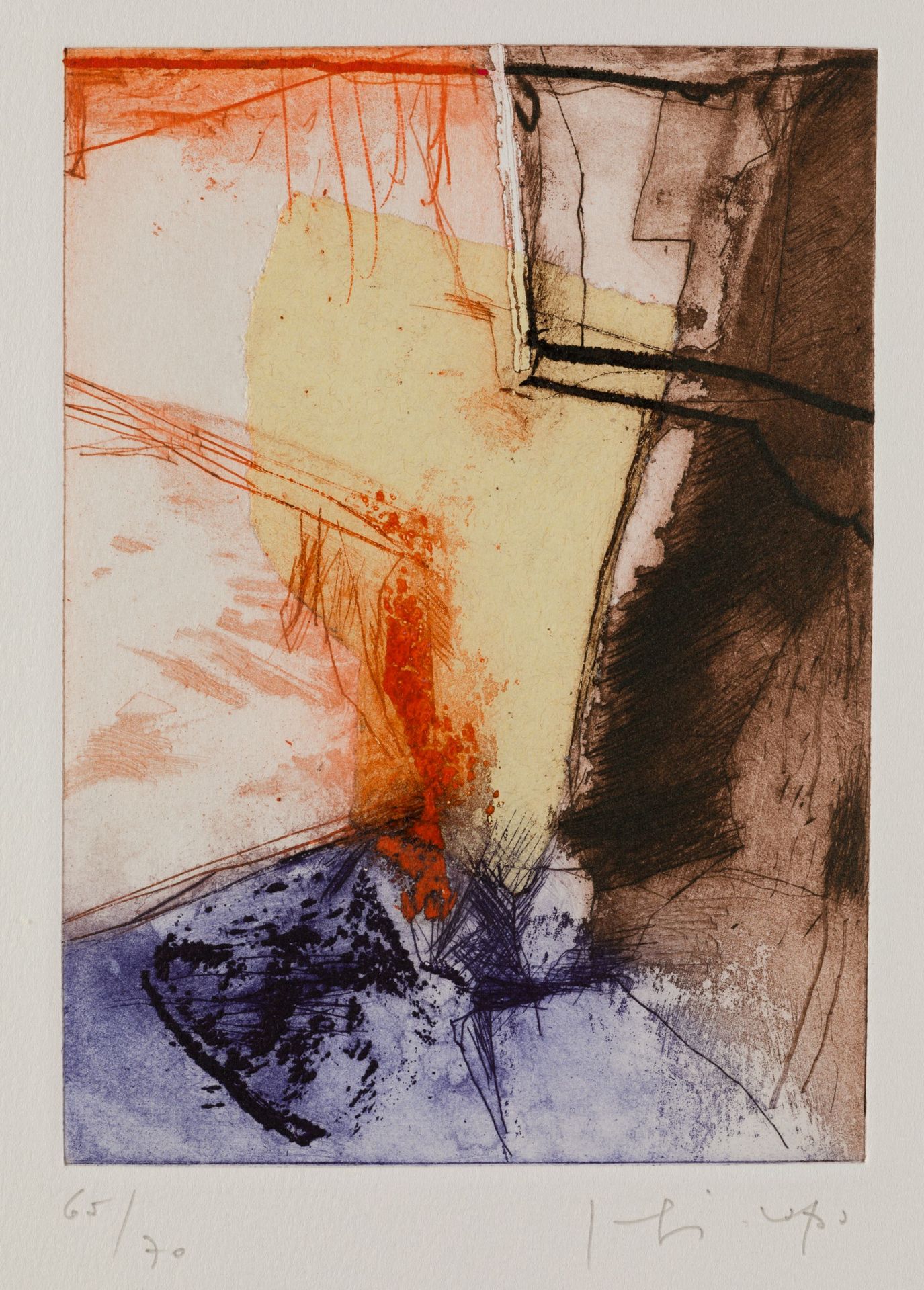 VARIOUS AUTHORS 一批四件图形作品，包括

 Angel Orcajo 1934 "Untitled", 1969; 丝网印刷品，签名，日期和理由&hellip;