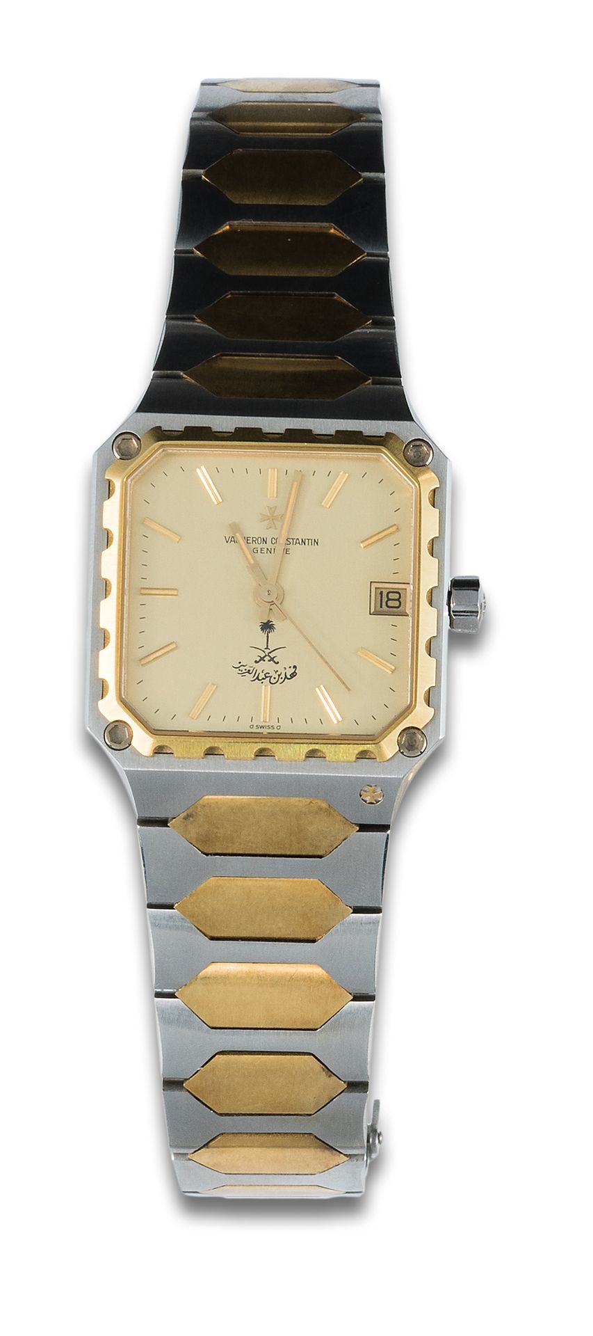 VACHERON CONSTANTIN wristwatch, SQUARE JUMBO model, automatic movement. Steel an&hellip;
