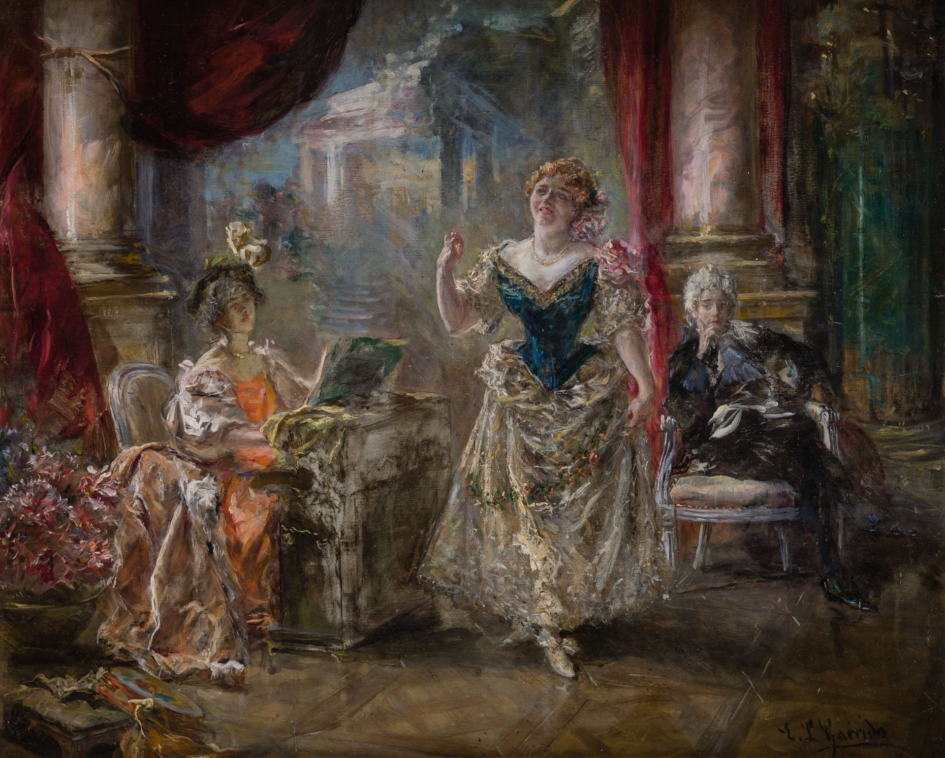 EDUARDO LEON GARRIDO Madrid (1856) / Caen (France) (1949) "Recital inside a pala&hellip;