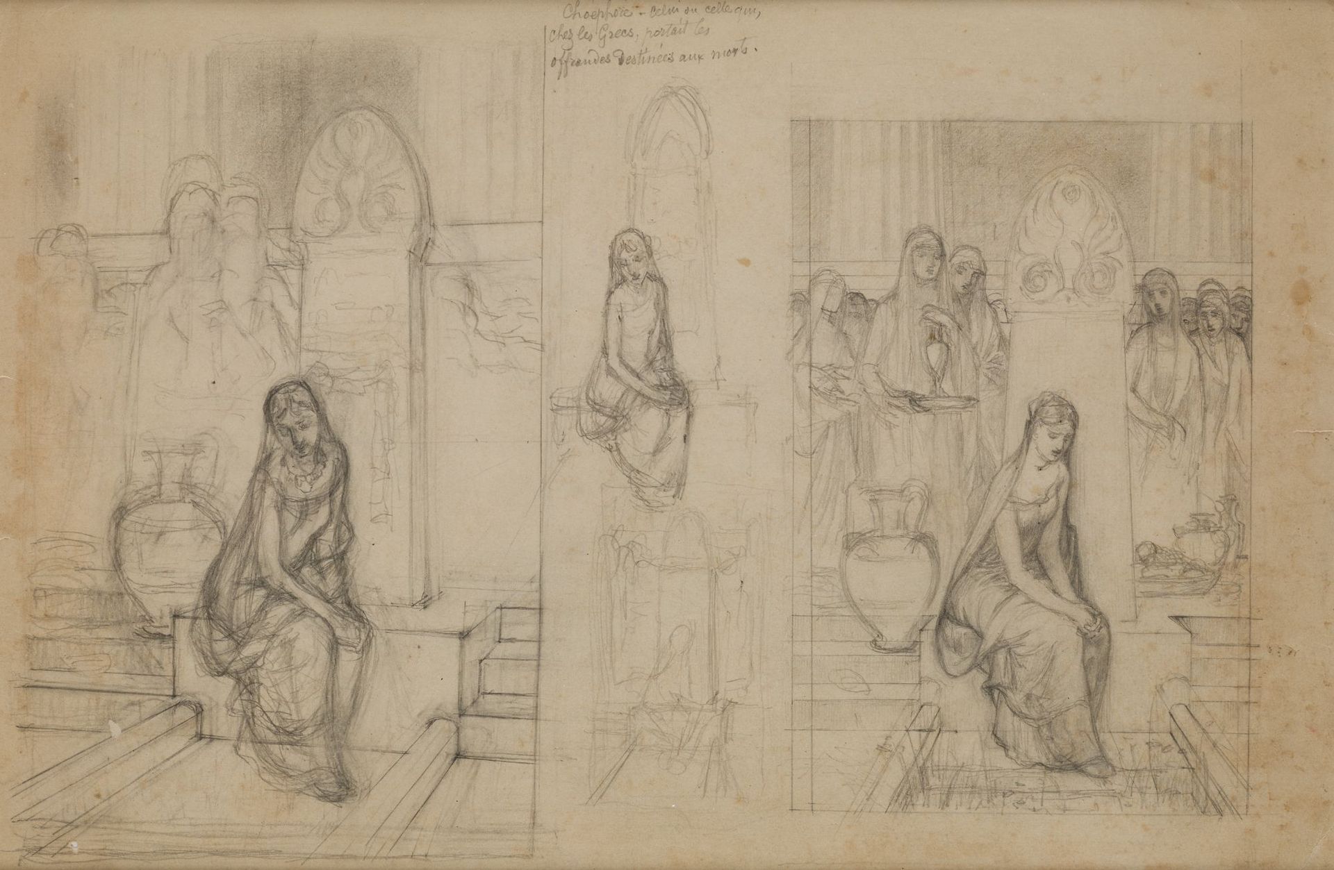 FRENCH SCHOOL (Late 19th century - Early 20th century) "Sketch for The Coephoras&hellip;