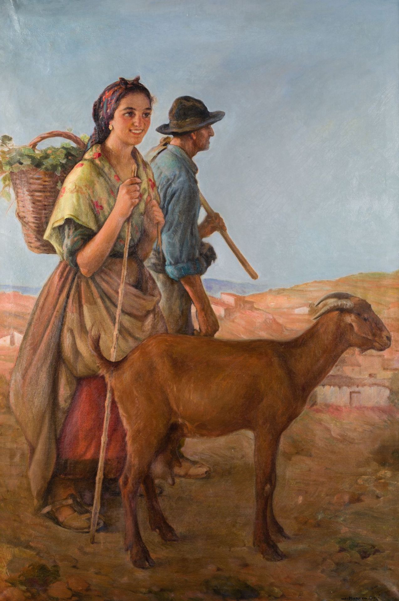 JOSE MARCED FURIO Villajoyosa (1889) / Valencia (1967) "Farmers from Alicante" H&hellip;
