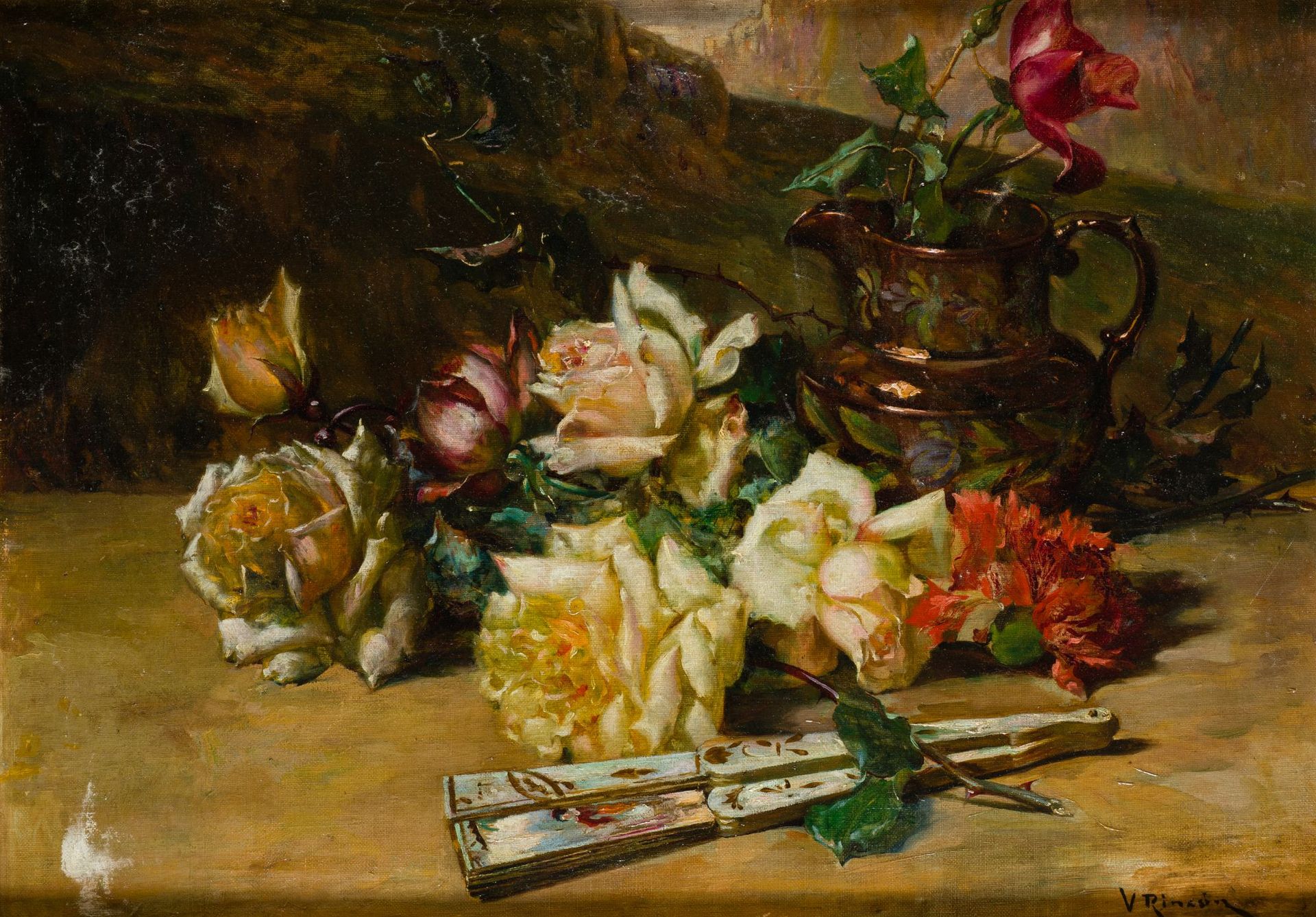 VICENTE RINCON GARRIDO Fuentes de Ebro (Tsar (1892) / (1958) "Still life with fl&hellip;