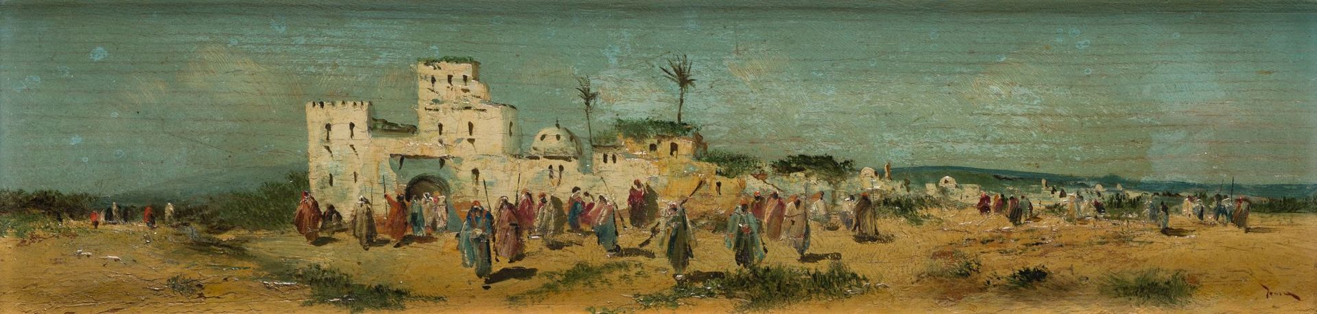 SPANISH SCHOOL (Late 19 century - Early 20th century) "North African landscape" &hellip;
