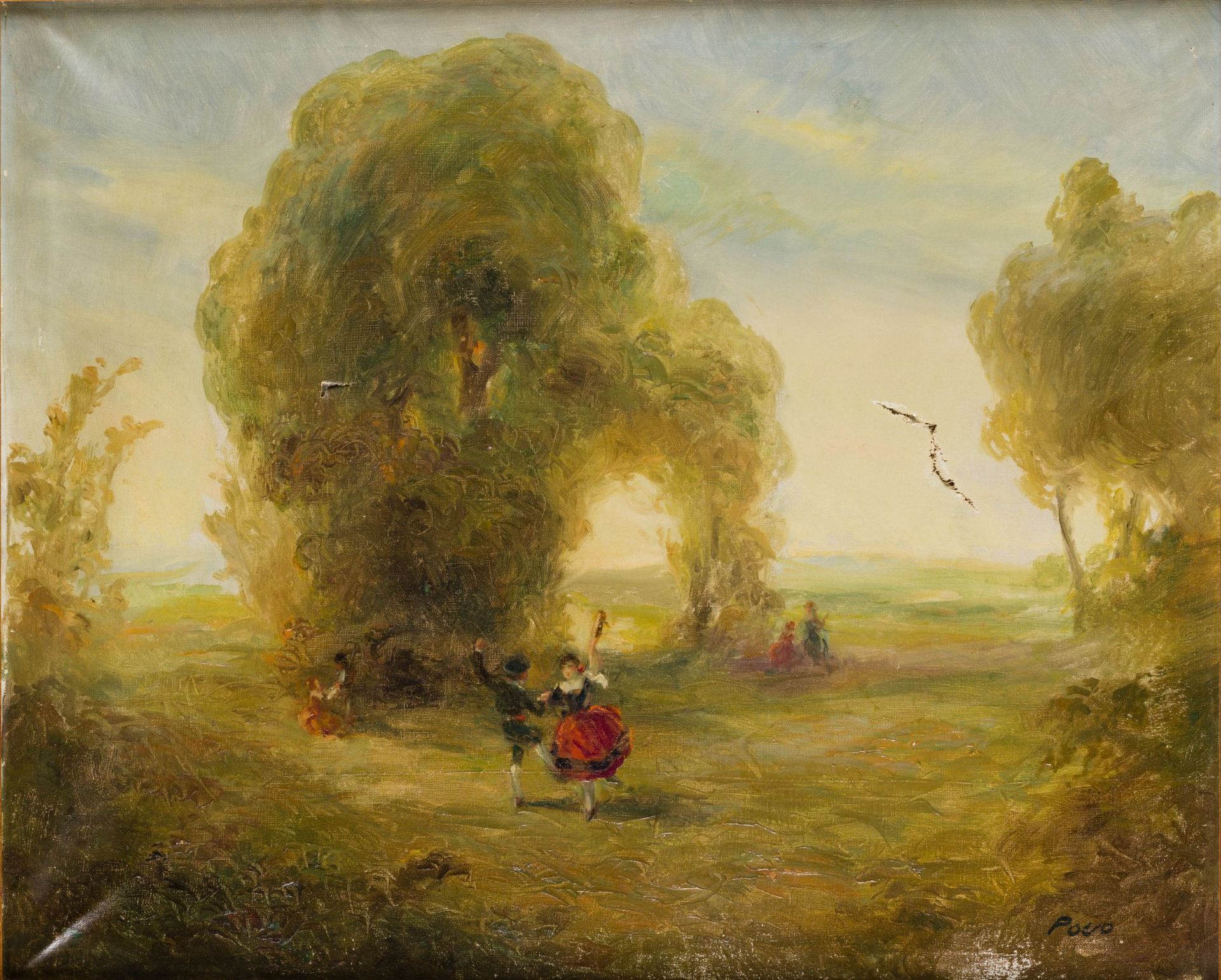 FRANCISCO POVO PEIRO Valencia (1880) / (1960) "Goyesque dance in the countryside&hellip;