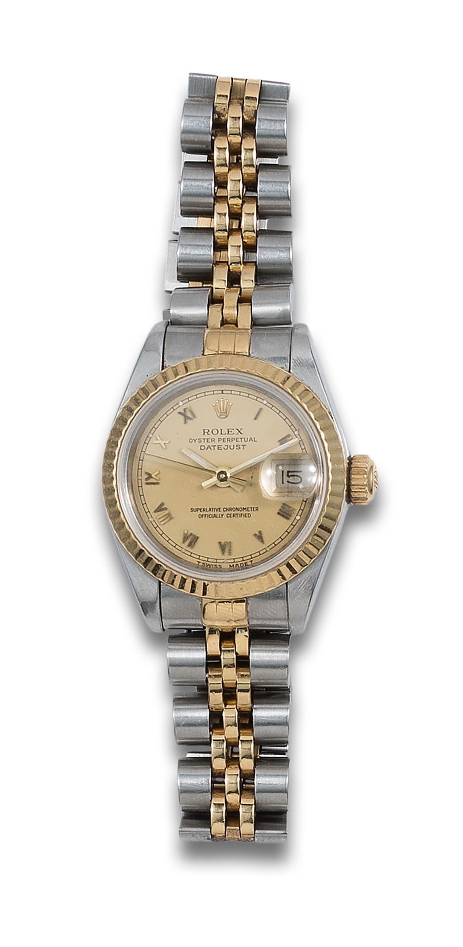 ROLEX OYSTER PERPETUAL DATEJUST WRISTWATCH IN STEEL AND GOLD ROLEX OYSTER PERPET&hellip;