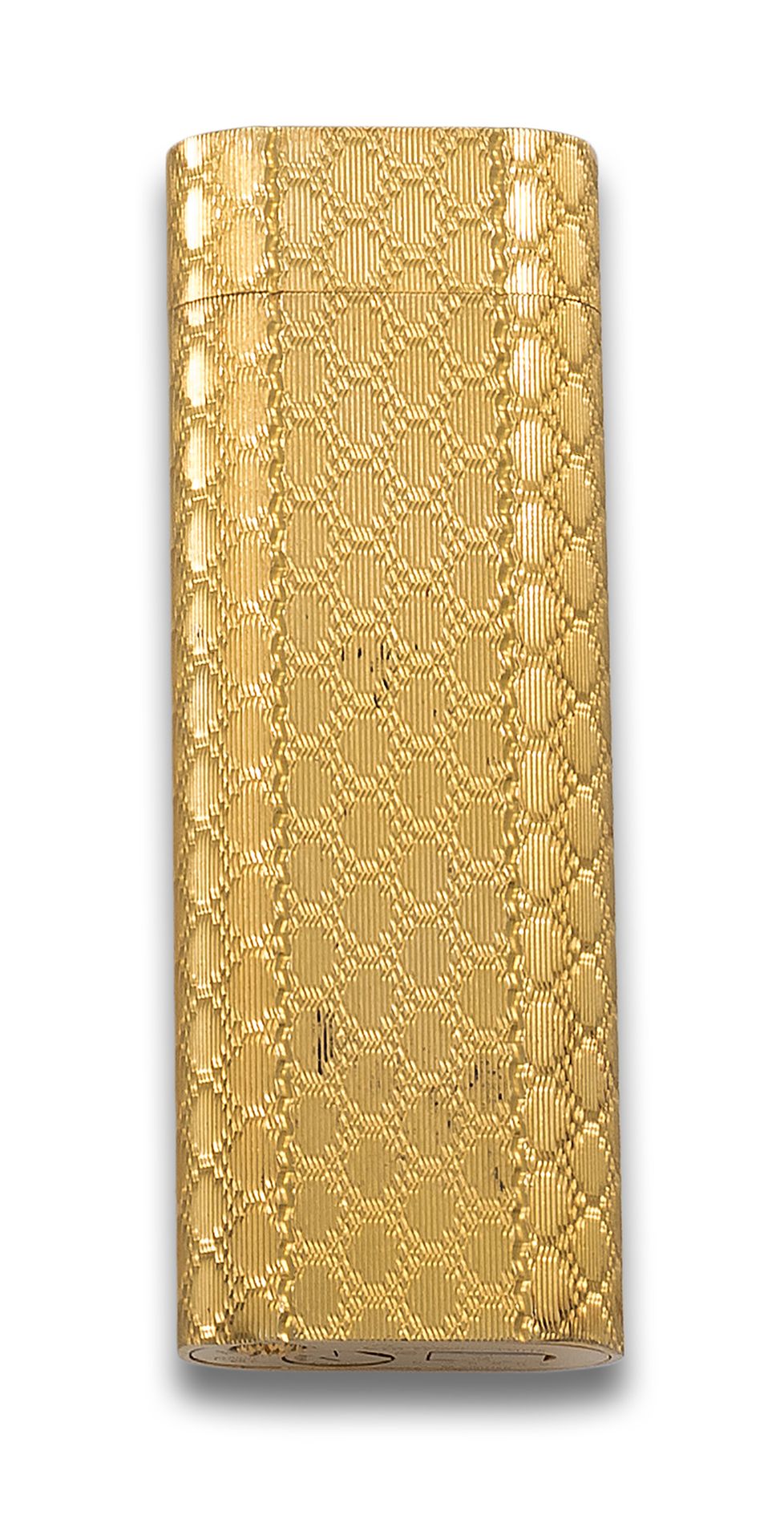 CARTIER LIGHTER CARTIER lighter laminated in yellow gold laminated with engraved&hellip;