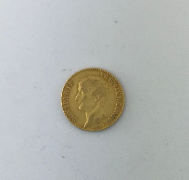 Null 1 piece of 20F gold Napoleon Premier Consul Year 12, Weight: 6,39g