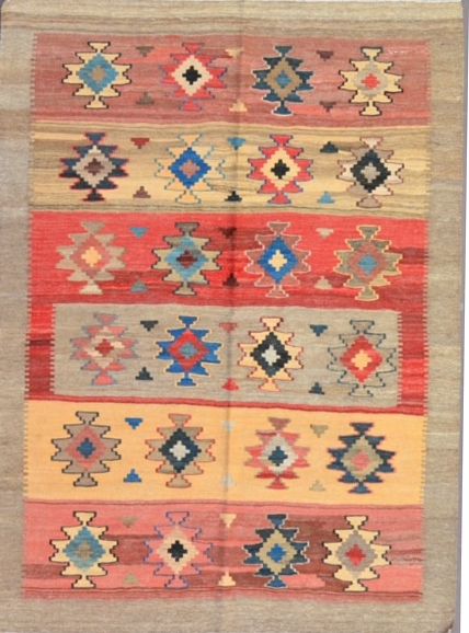 Null Kilim Quasgai Iran. Vers 1980. Caractéristiques techniques: Travail à l’aig&hellip;