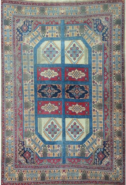 Null 原始的和大的bidjar伊朗。中间的XX°。技术特点：棉质基础上的羊毛丝绒。几何花纹装饰。总体状况良好。尺寸：300 x 200厘米。