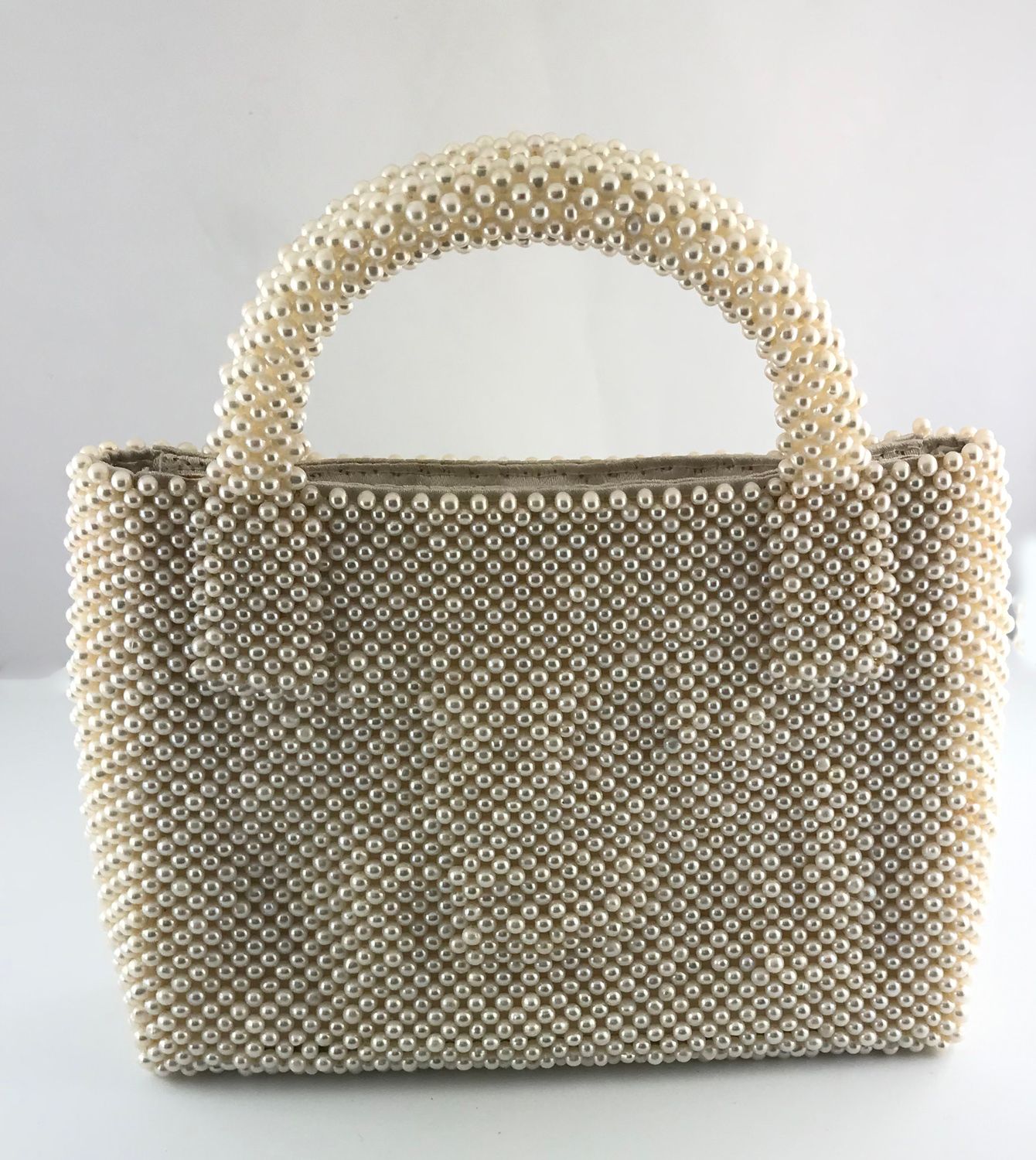 Null Woven freshwater pearl evening bag