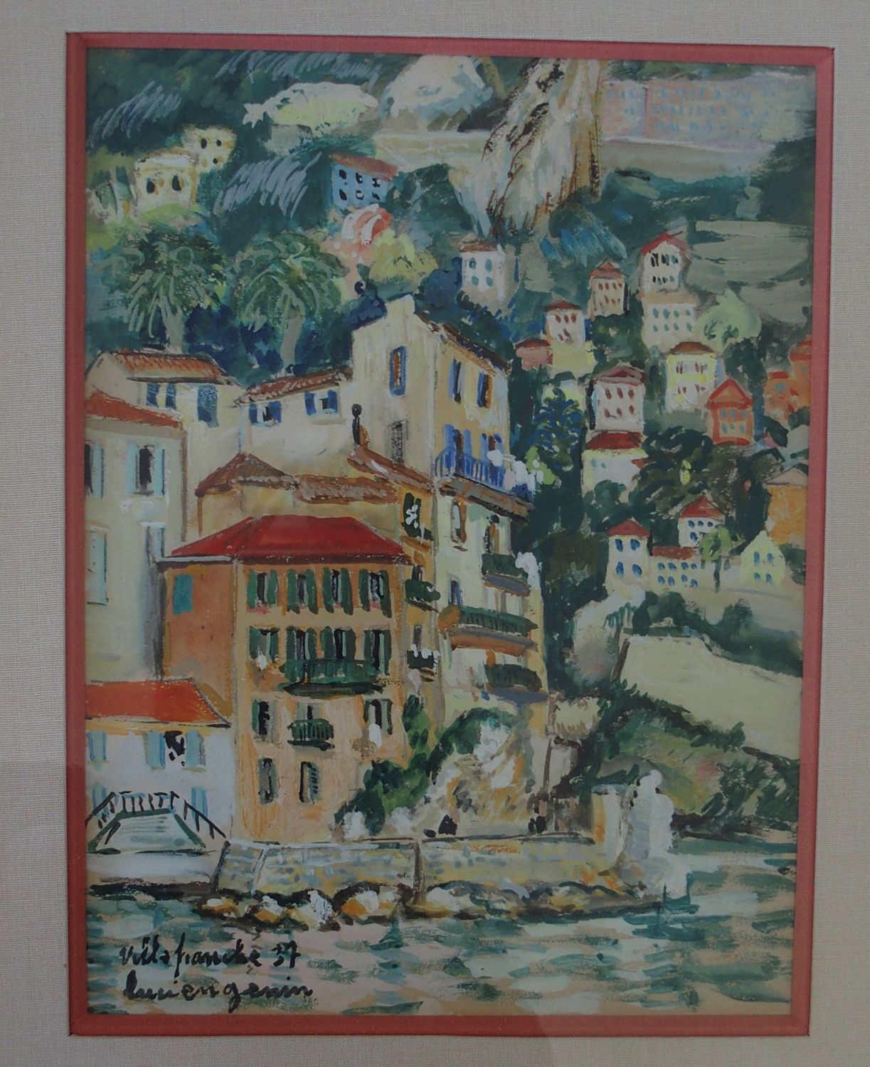 Null MODERN SCHOOL: Ville franche, 1937

Gouache bearing an apocryphal signature&hellip;