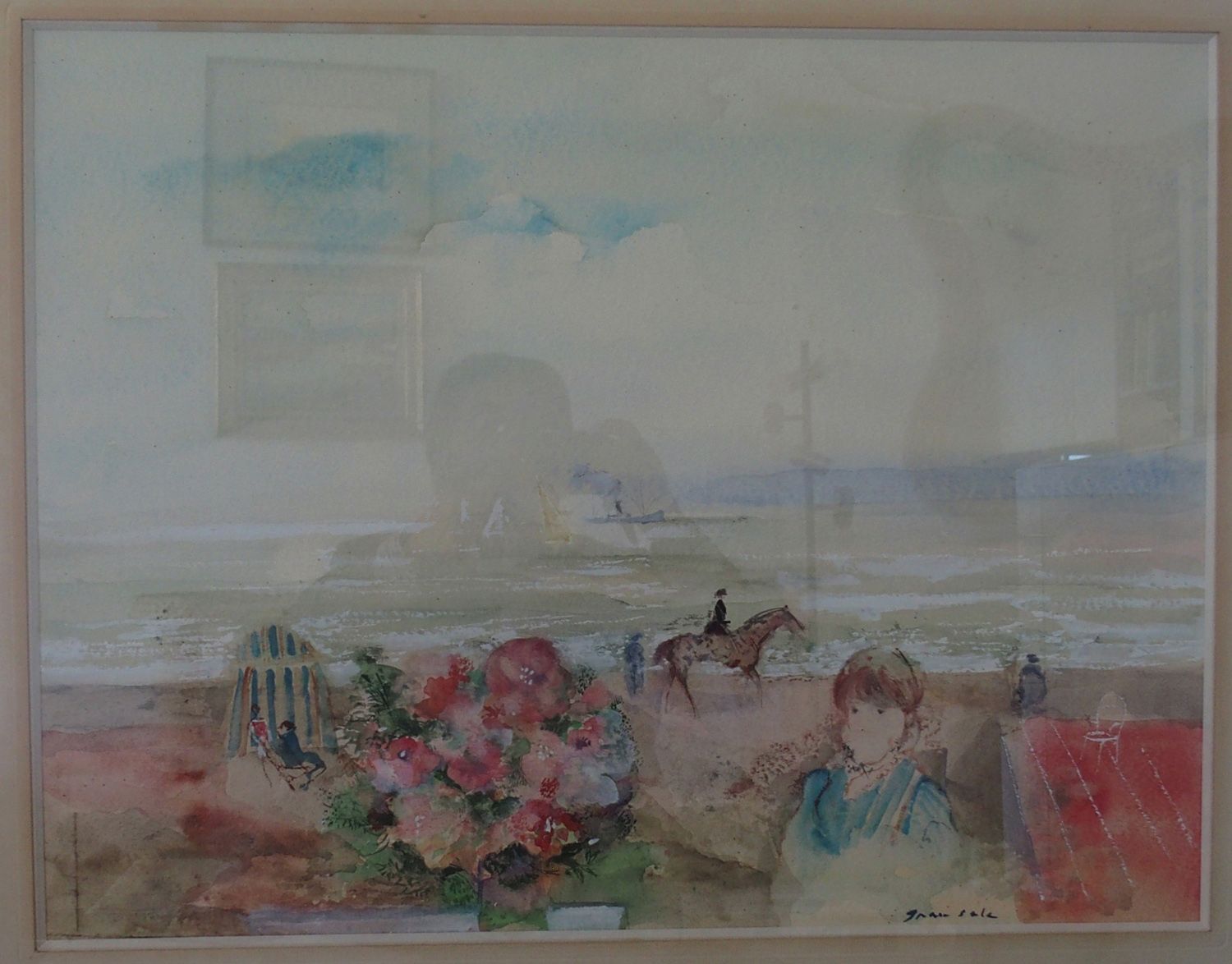 Null 埃米利奥-格劳-萨拉（1911-1975）：活泼的海边

水彩水粉画，右下方有签名。

出处：89年11月9日Briest拍卖会，D rouot，编号&hellip;