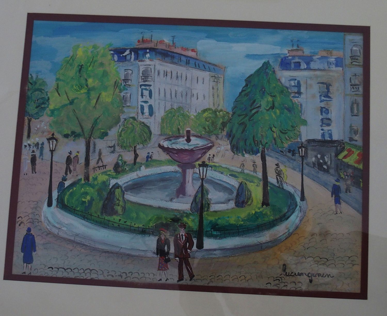 Null 现代学校：皮加尔广场

水粉画，右下角有一个天启的签名。

23 x 30 cm at sight