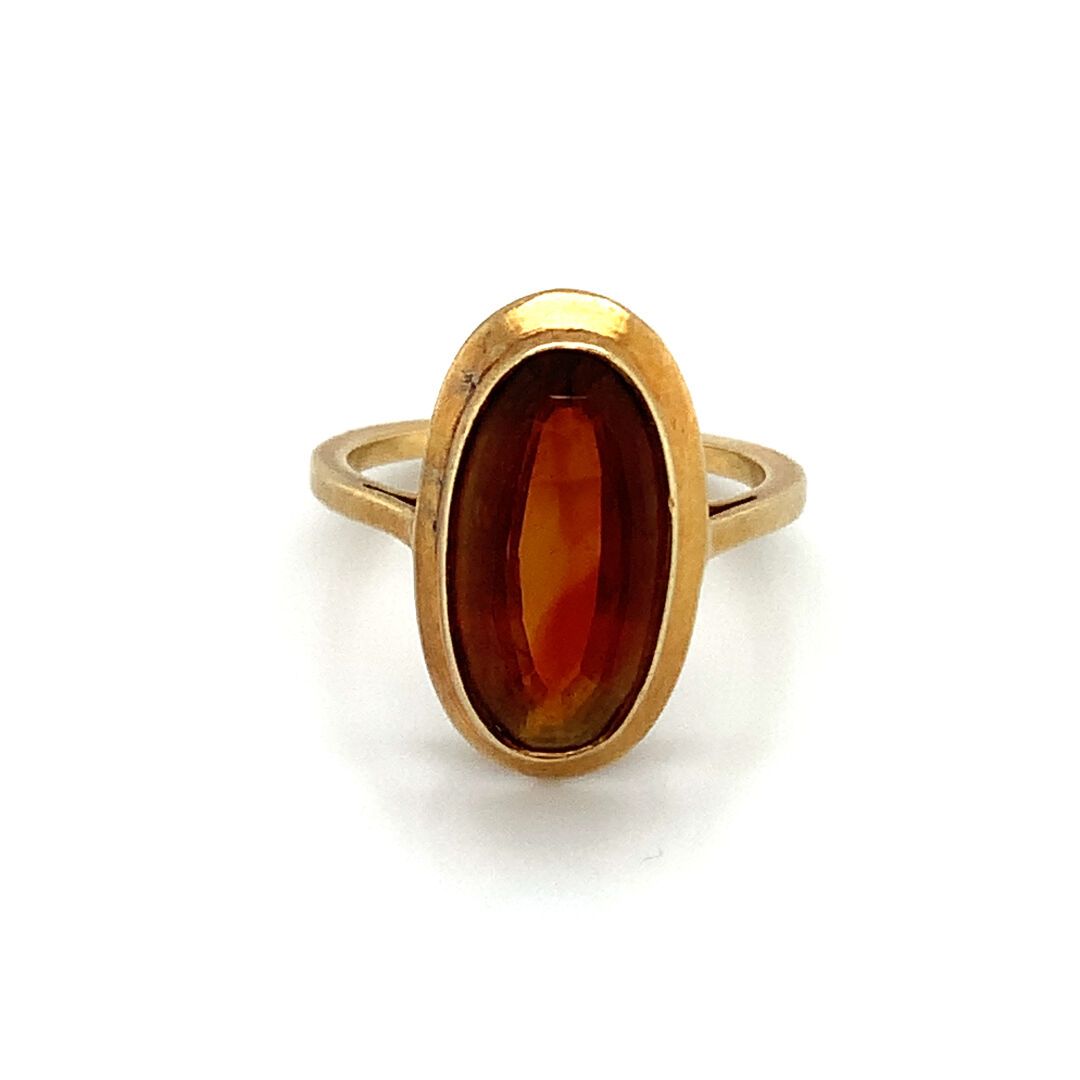BAGUE en or et citrine Gold ring (750‰) adorned with a citrine.
Gross weight : 5&hellip;