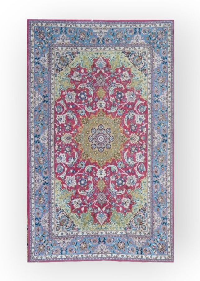 TAPIS - Fin Ispahan, Iran 精美的伊斯法罕，伊朗
羊毛和丝绸 
优质的丝质羊毛绒，在丝绸的基础上带有丝花。
密度：约为每平方米9/100&hellip;