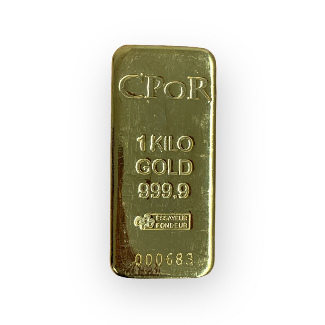Lingot d'or Oro INGOT 999,9 millesimi. 
Peso: 1000 g., con certificato di prova &hellip;