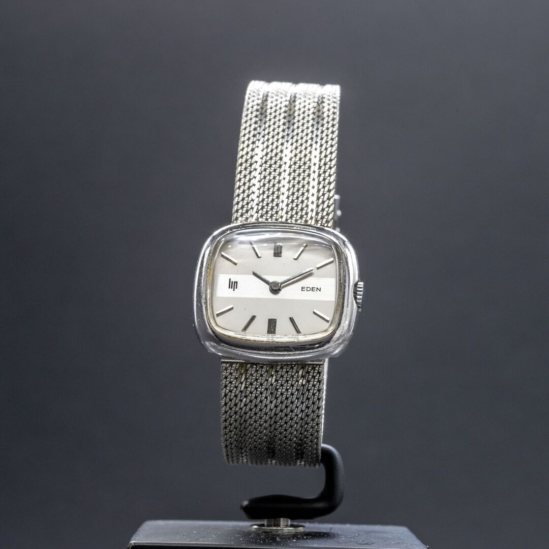 Lip Eden Lip Eden stainless steel wristwatch, cushion-type case (29mm), white an&hellip;