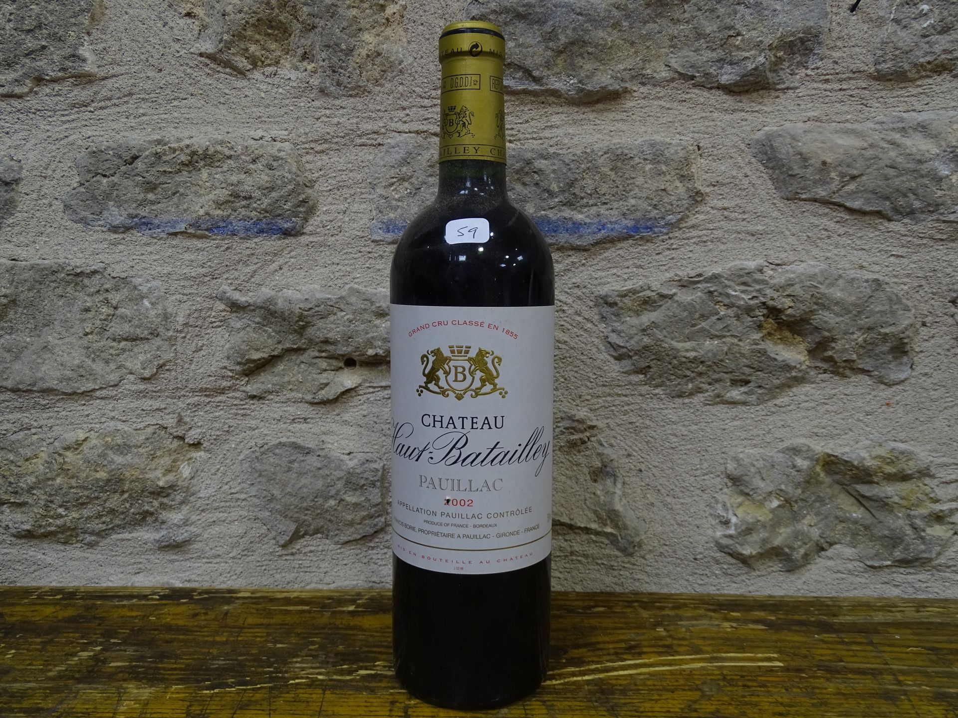 Null 1 botella de PAUILLAC Château Haut Batailley 5º Grand Cru Classé 2002