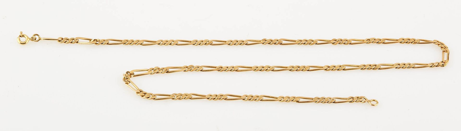 Null Halskette aus Gelbgold mit Phantasiegeflecht. Länge: 42 cm. Gewicht: 11,65 &hellip;