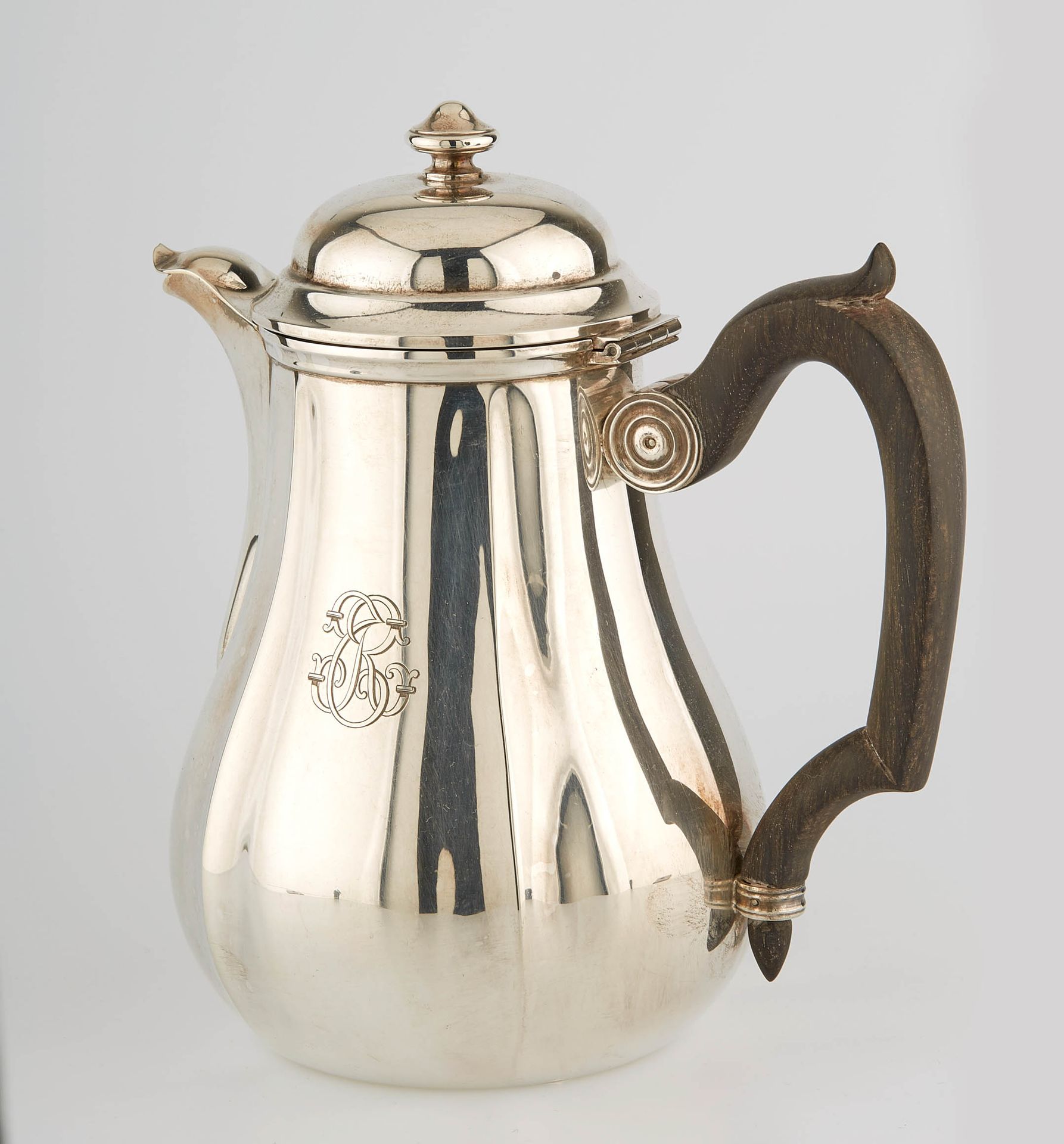 Null A silver baluster jug with flat bottom and sides engraved "CR". Minerva mar&hellip;