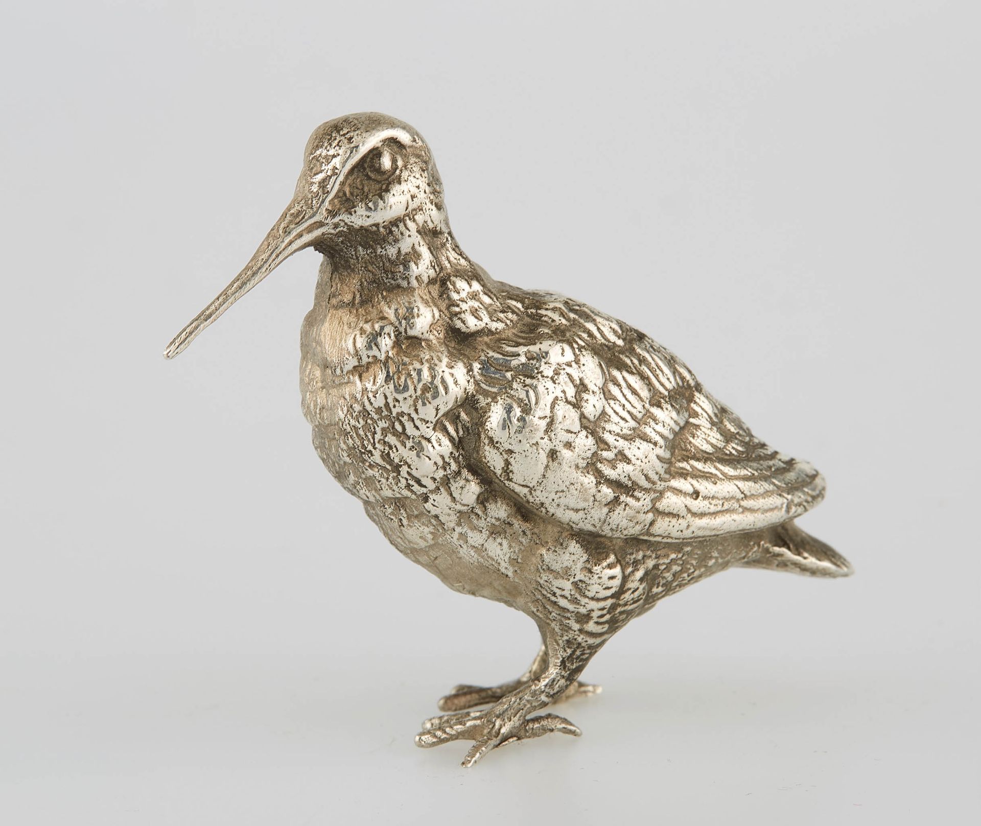 Null Silver subject representing a snipe. Minerva mark; Height. Height : 5,5 cm.&hellip;