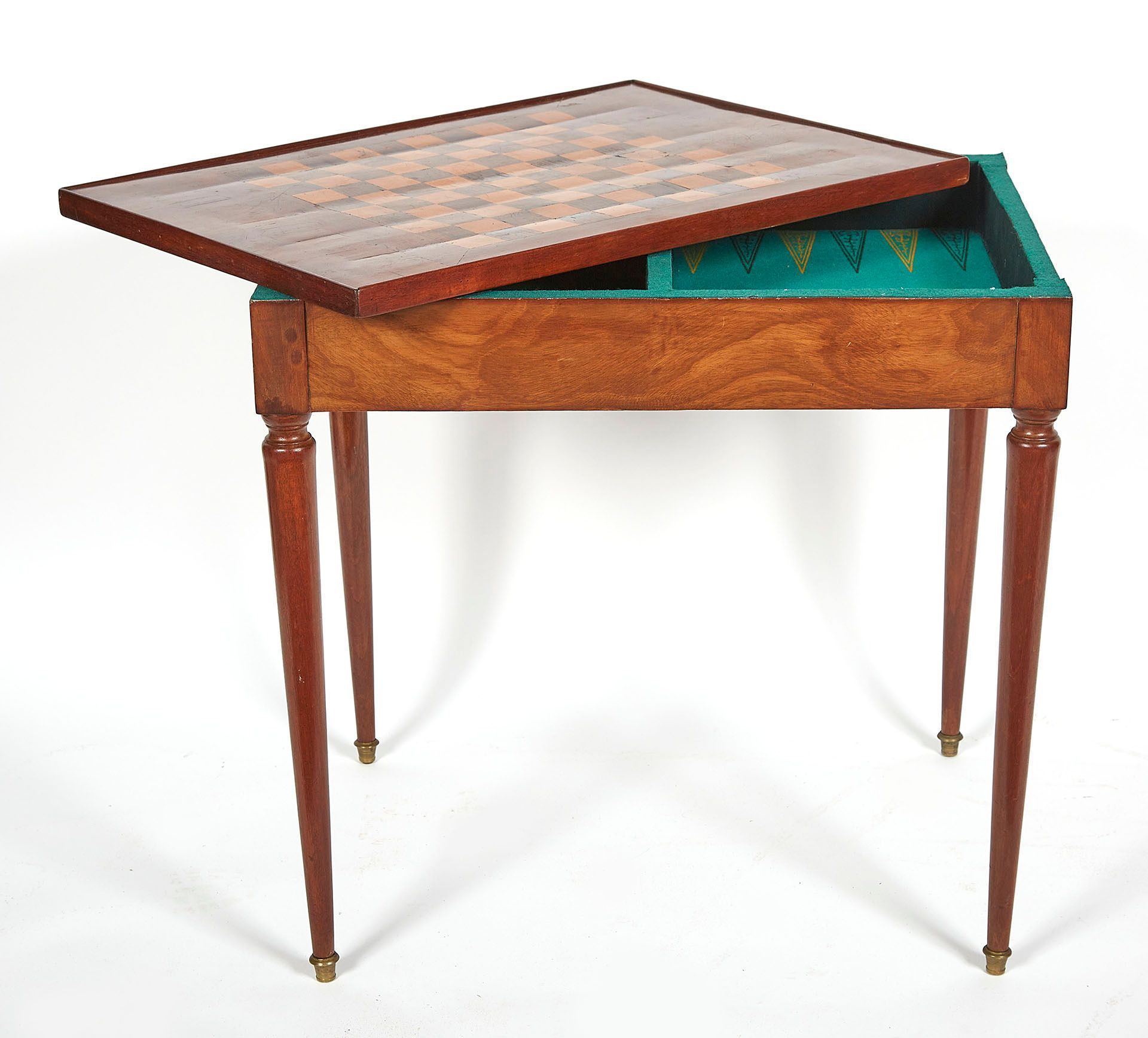 Null Spieltisch "tric trac" aus Mahagoni und Mahagonifurnier auf vier spindelför&hellip;