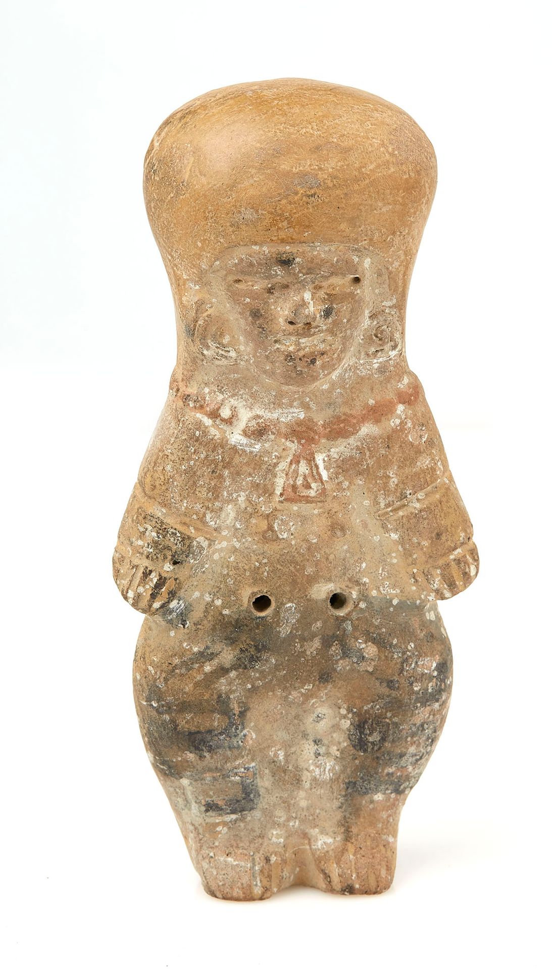 Null Statuette féminine en terre cuite portant un collier. Equateur, culture Jam&hellip;