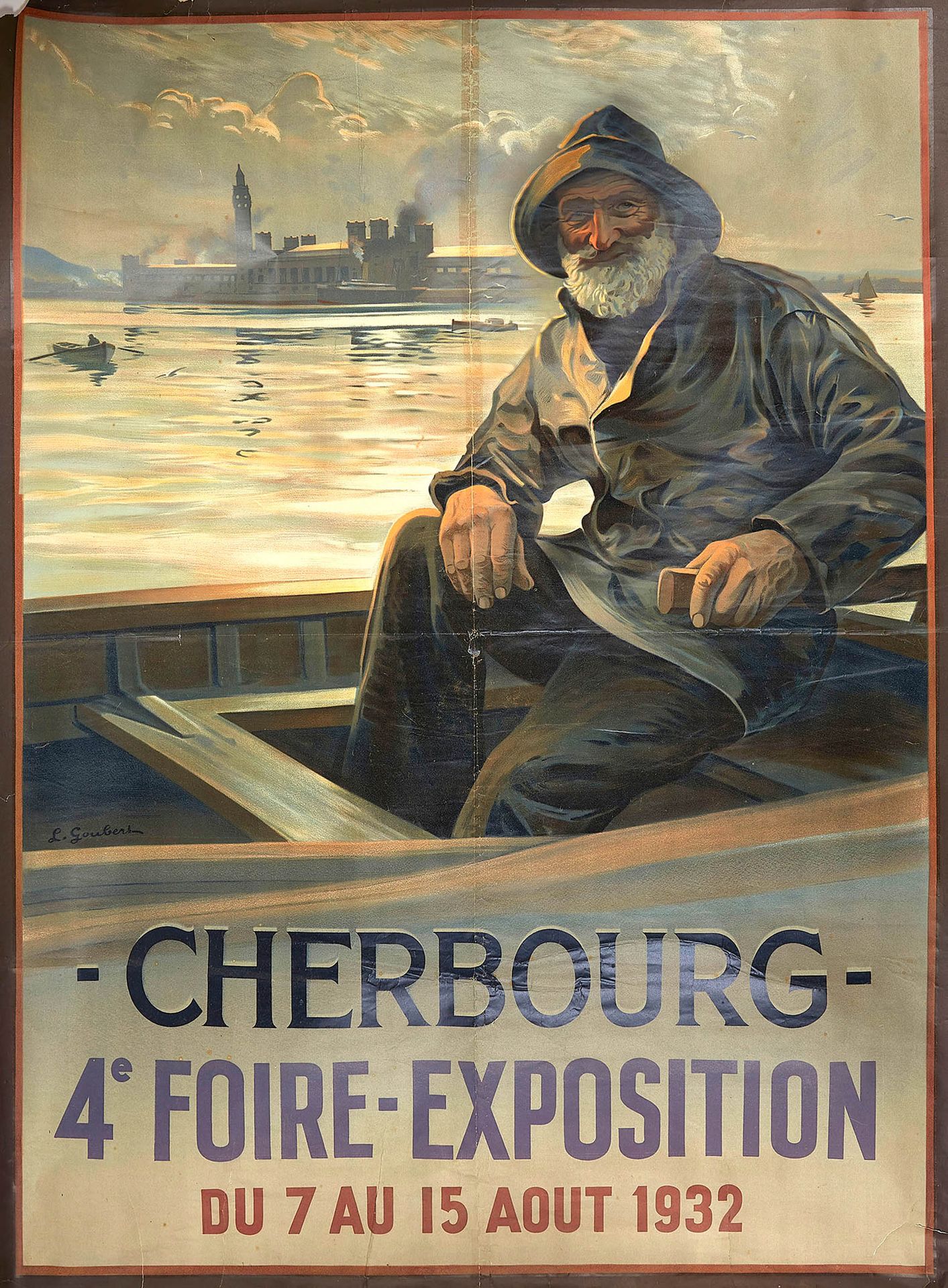 Null GOUBERT Lucien (1887/1964). "Affiche du vieux pêcheur pour la 4e foire expo&hellip;