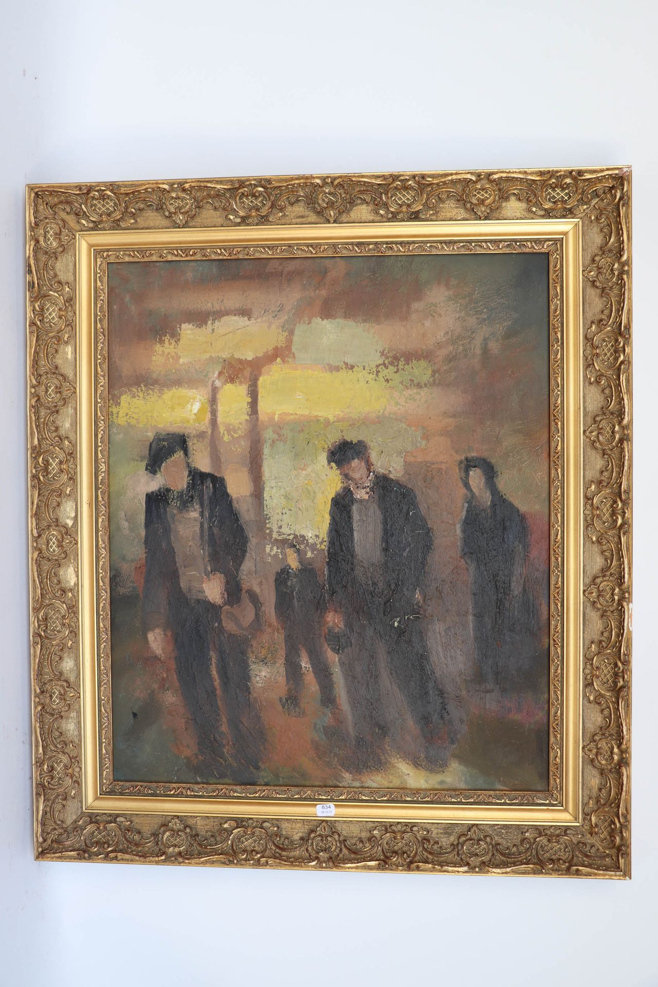 Null 皮埃尔-CAMPAIN（1893/1967）。"从工厂出来"。伊索尔上的油画，55 x 46。