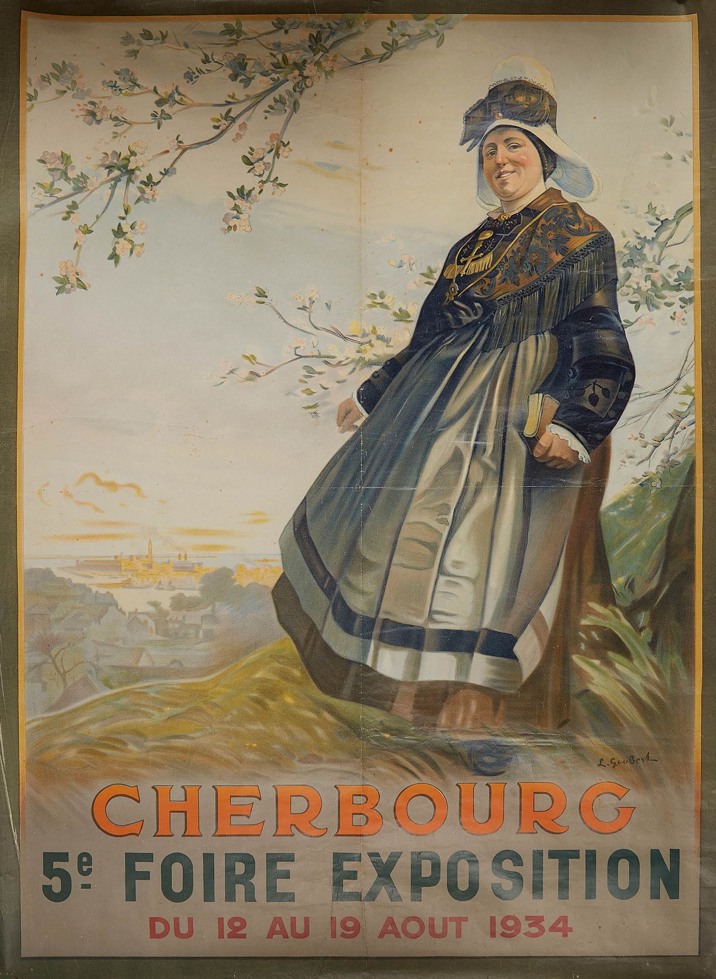 Null GOUBERT Lucien (1887/1964). "Poster della quinta mostra di Cherbourg del 19&hellip;