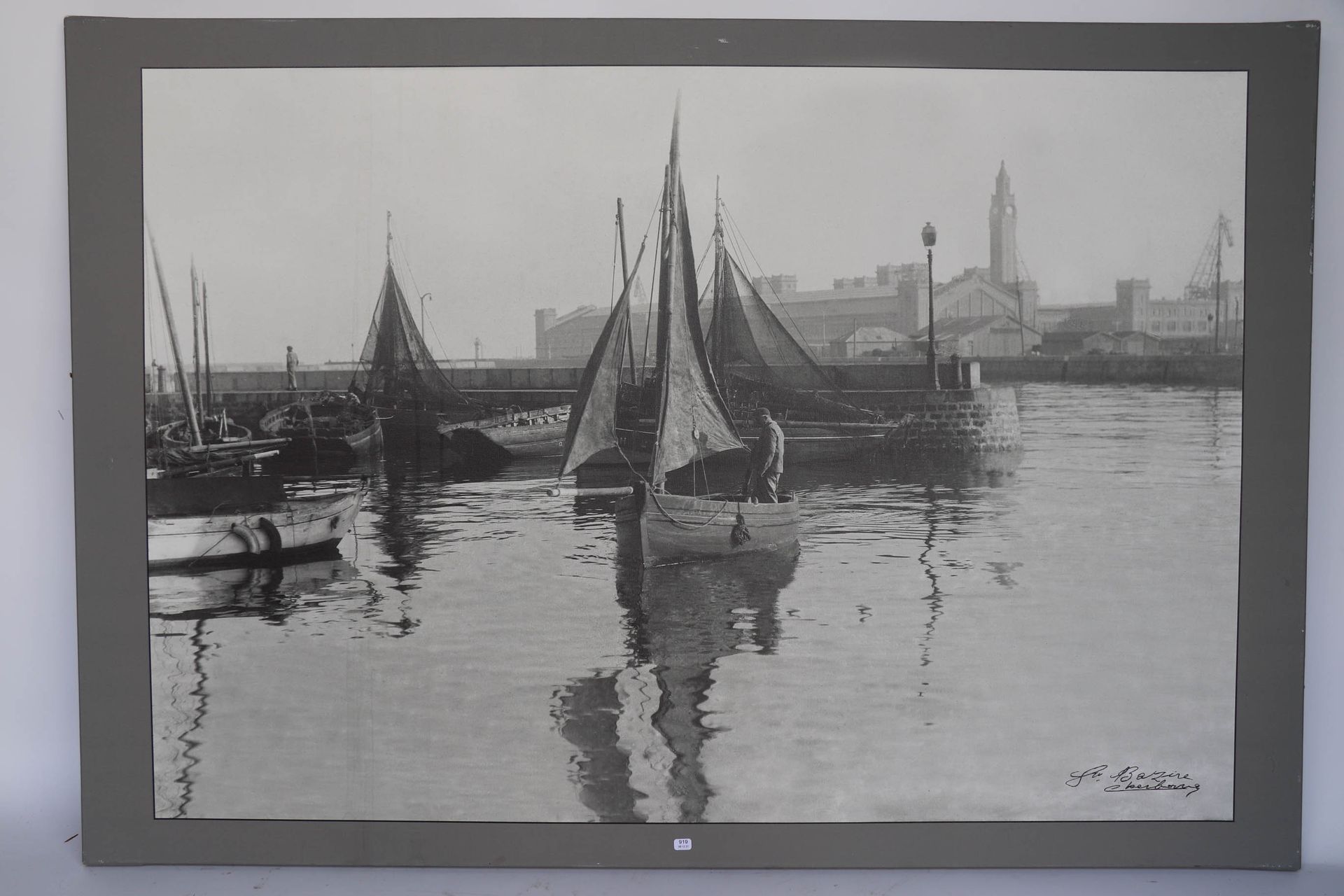 Null BAZIRE Gustave. "Fischerboot vor dem Transatlantikbahnhof". Fotografie auf &hellip;